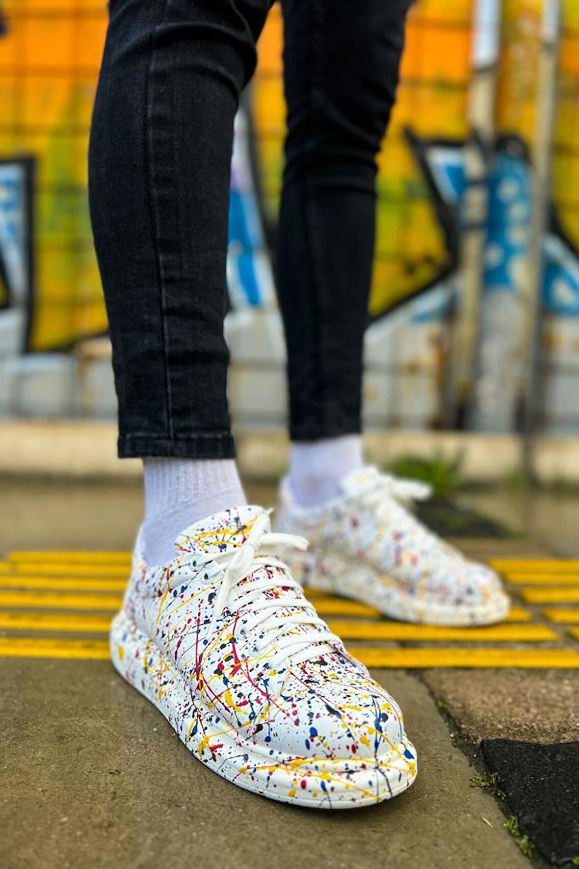 CH254 CST Pittura Erkek Ayakkabı 498 SARI / MAVI / KIRMIZI SPLUSH
