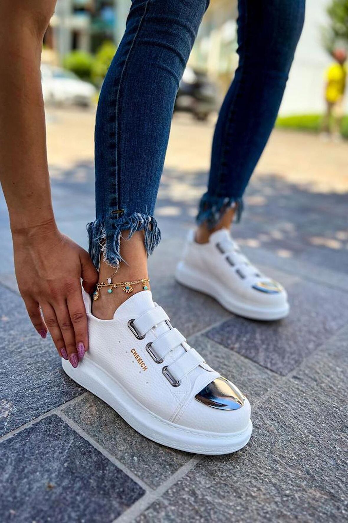 CH251 CBT Mirror Kadın Ayakkabı BEYAZ