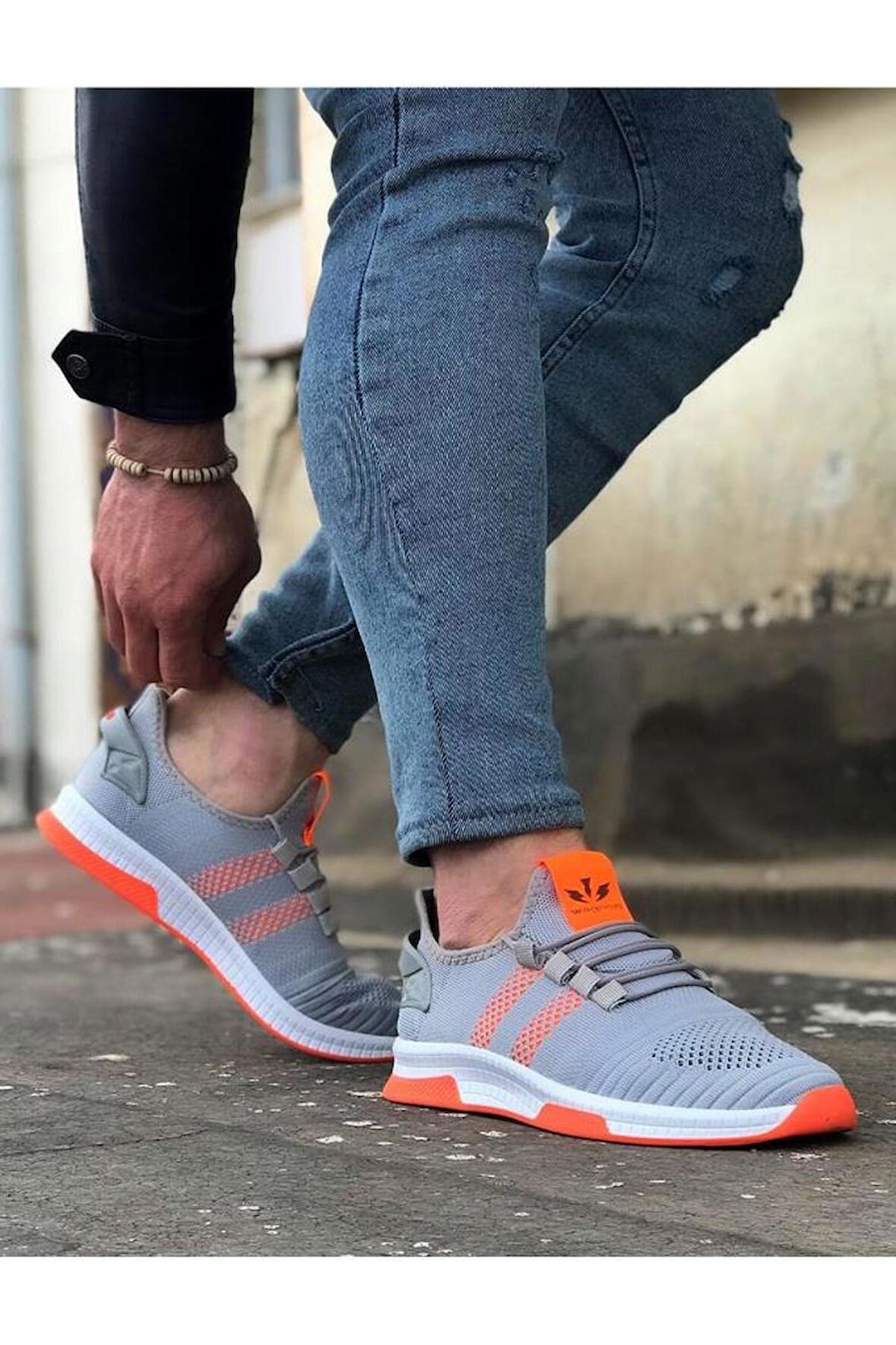 Wagoon WG101 Gri Turuncu Erkek Spor Ayakkabı