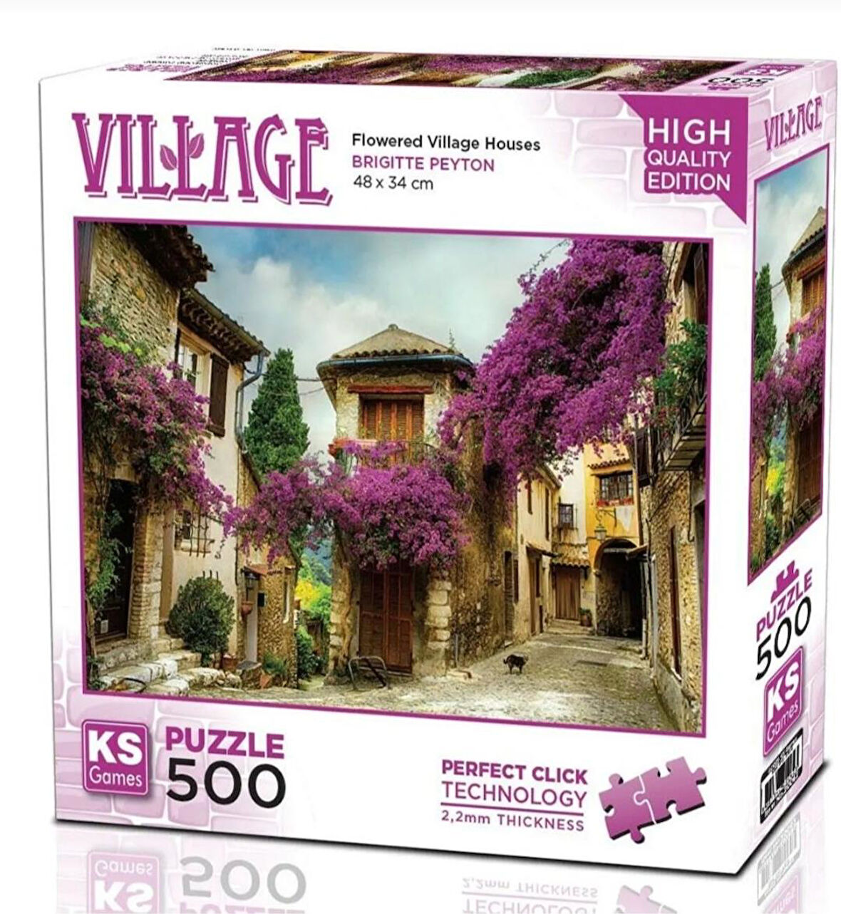 500 Parça Çiçekli Köy Evleri Puzzle