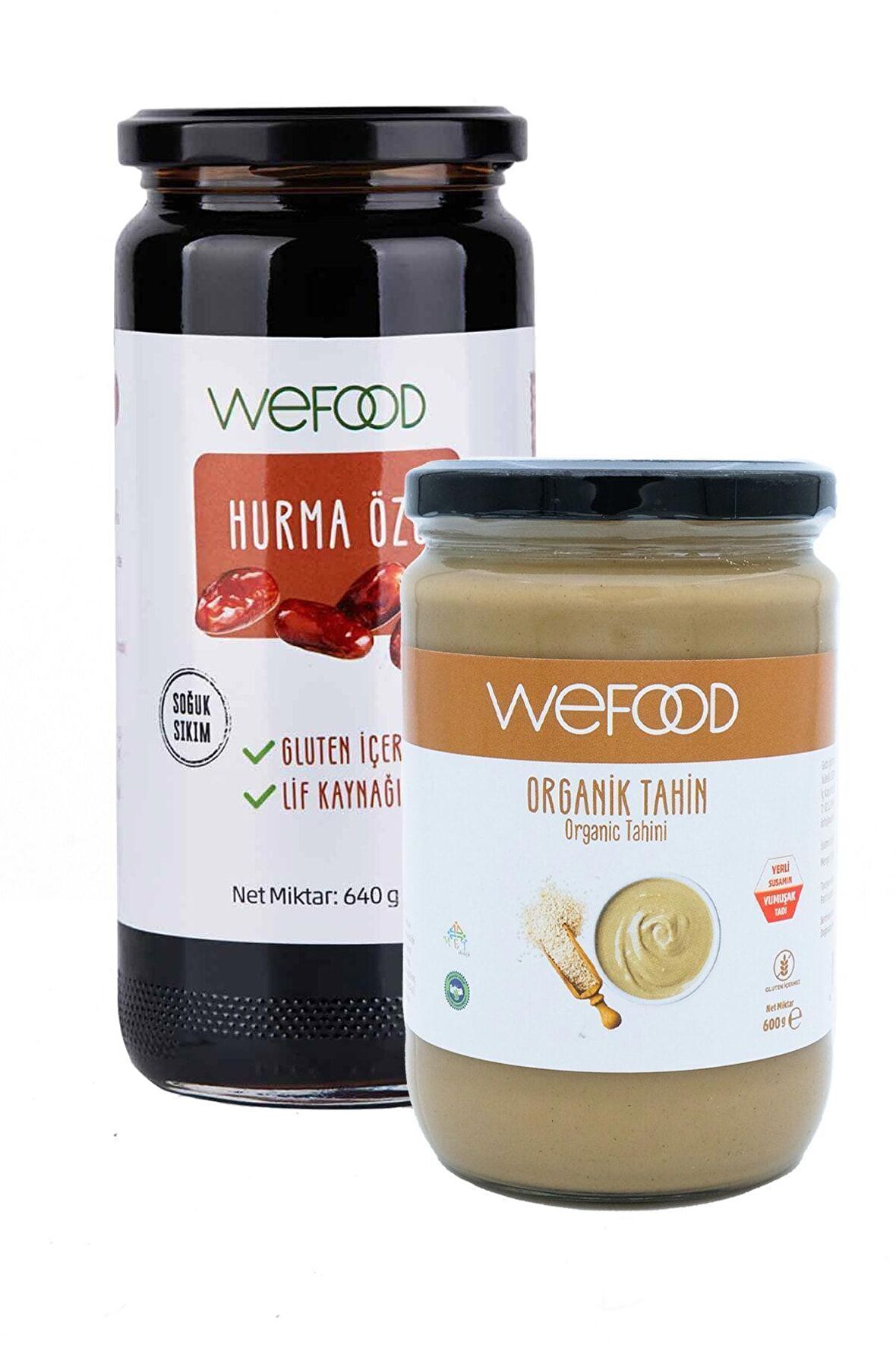 Wefood Organik Tahin 600 gr + Wefood  Hurma Özü 640 gr