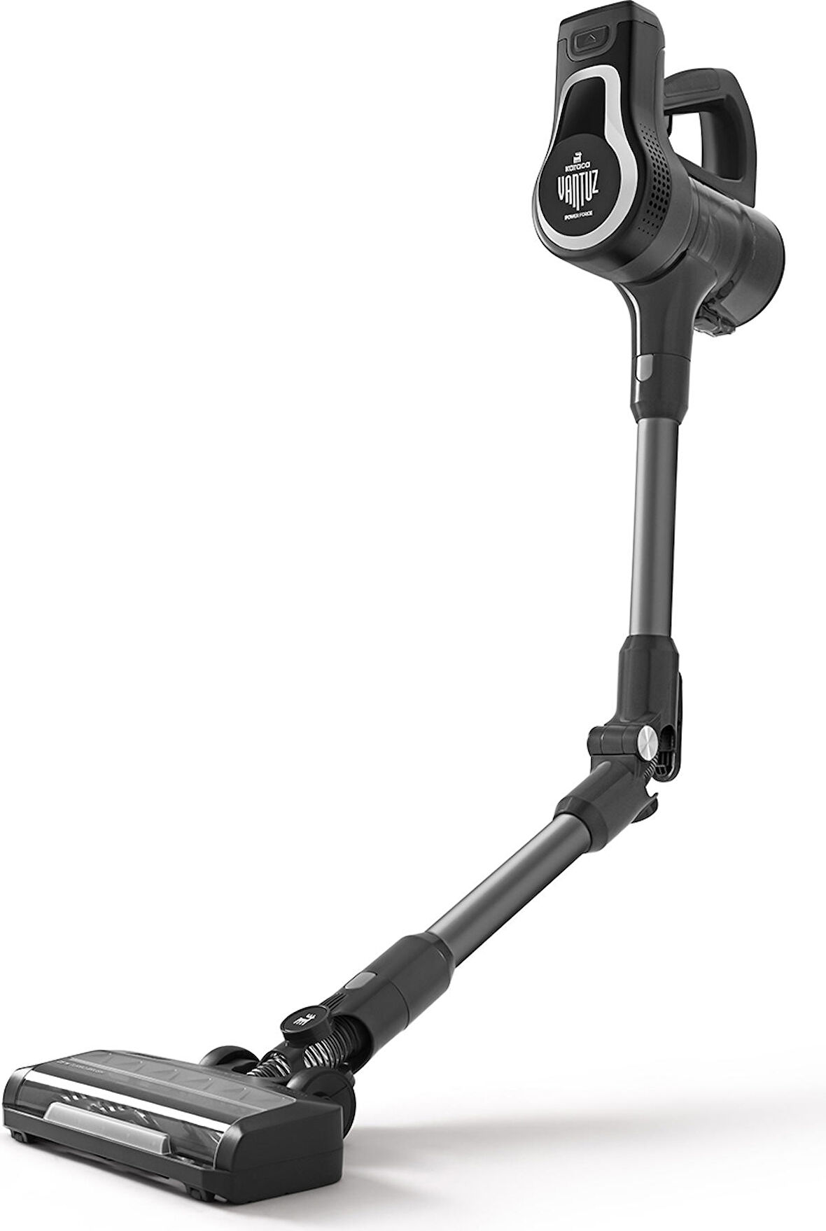 Karaca Vantuz Power Force Pro 2 In 1 Şarj Edilebilir Dik Süpürge Matte Black Silver