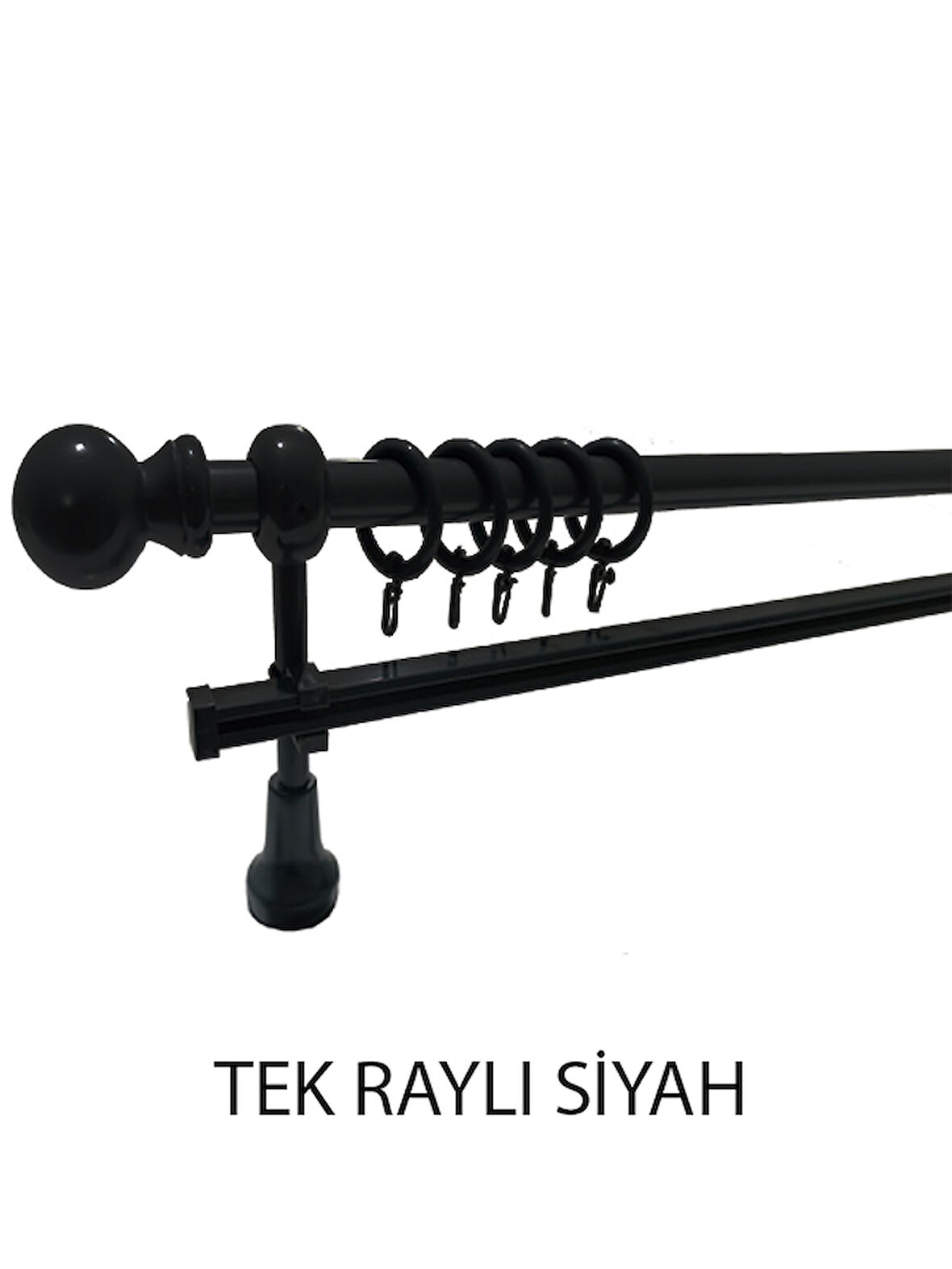 KLASİK AHŞAP RUSTİK PERDE ASKISI TEK RAYLI 28 MM