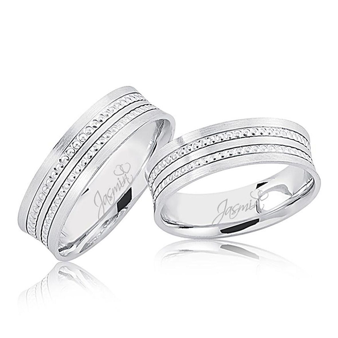 Beyaz Altın Alyans 4605-2