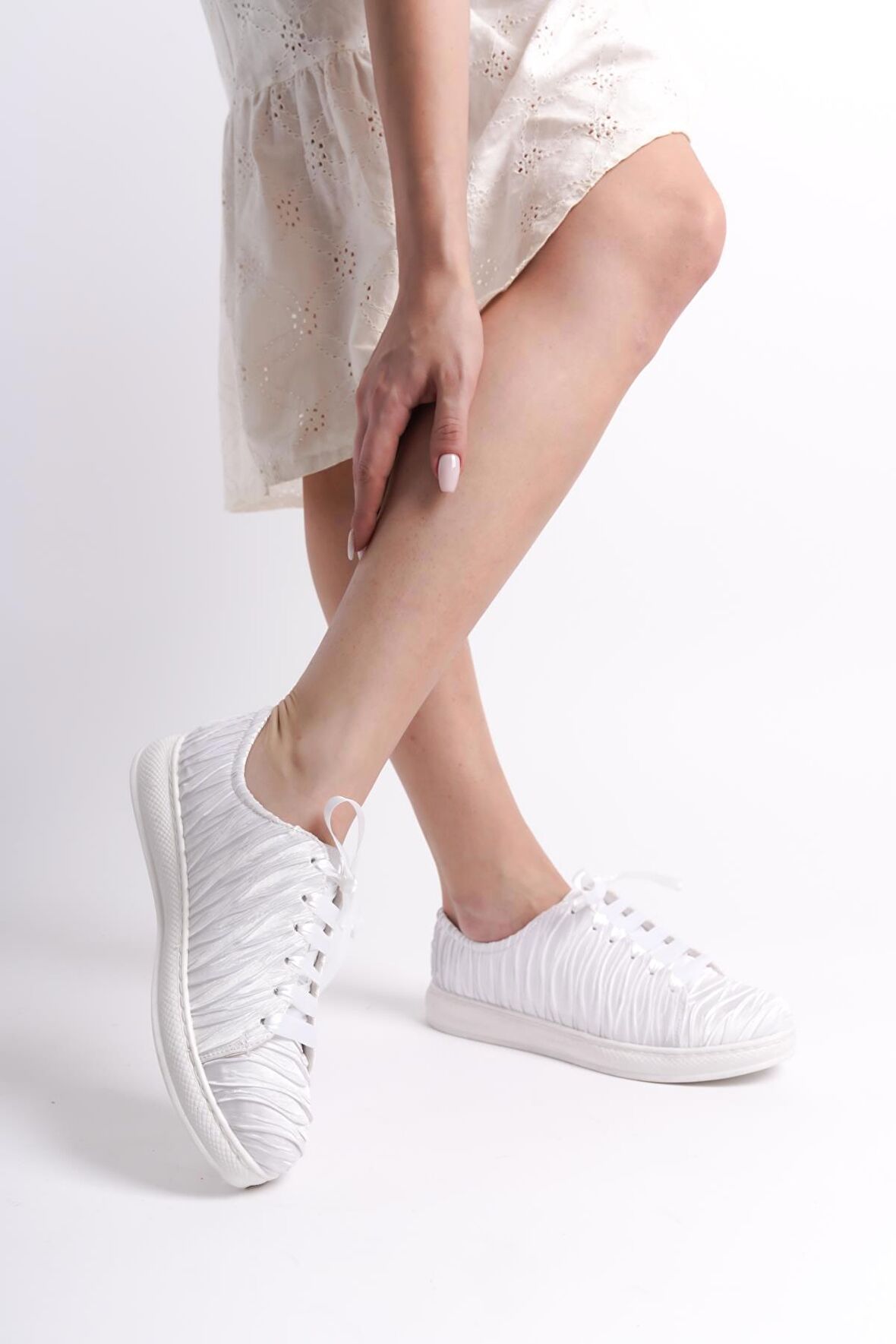 Kadın Topuklu Spor Gelinlik Ayakkabısı