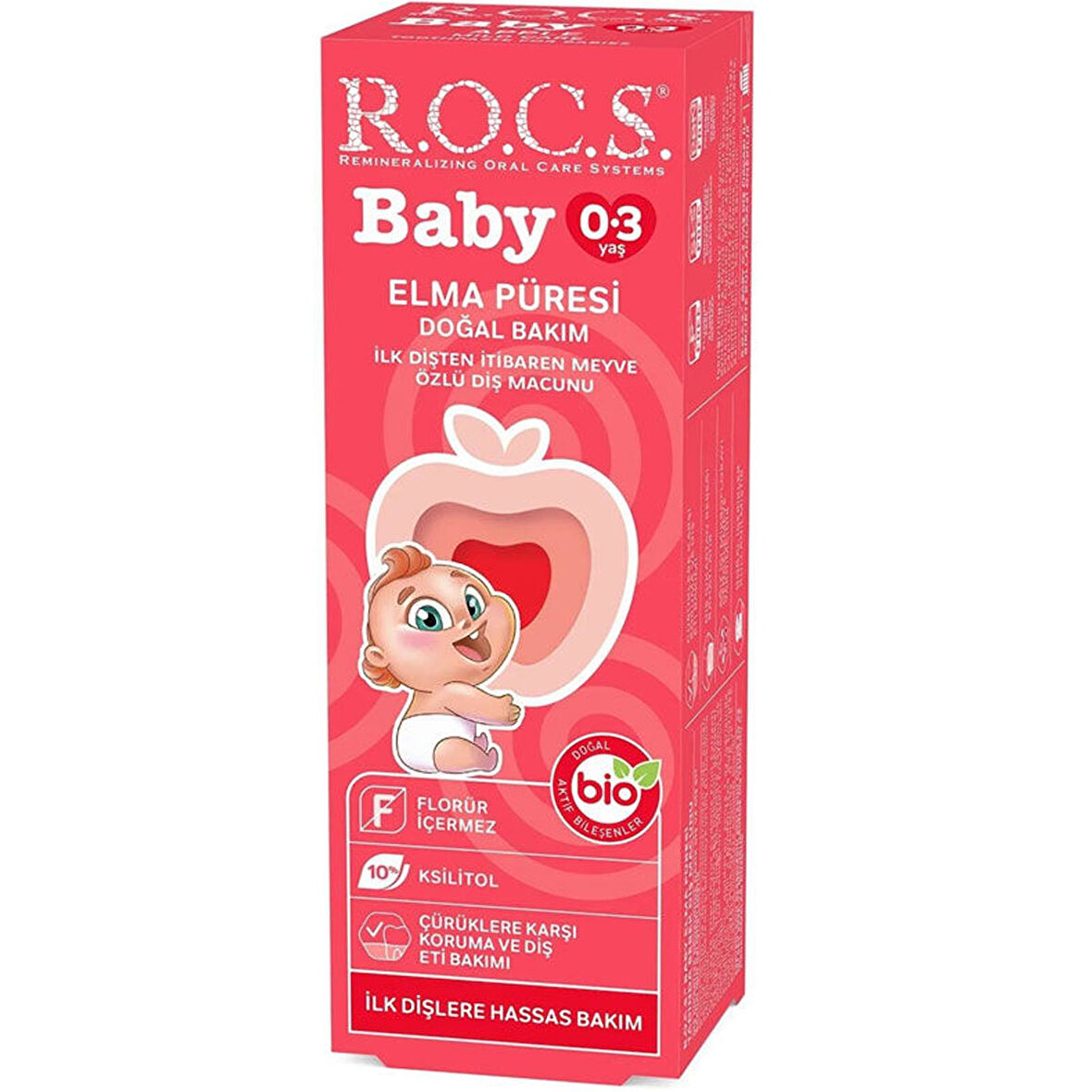 Rocs Baby 0-3 Yaş Arası Elma Püresi Tadında Diş Macunu 35 ml