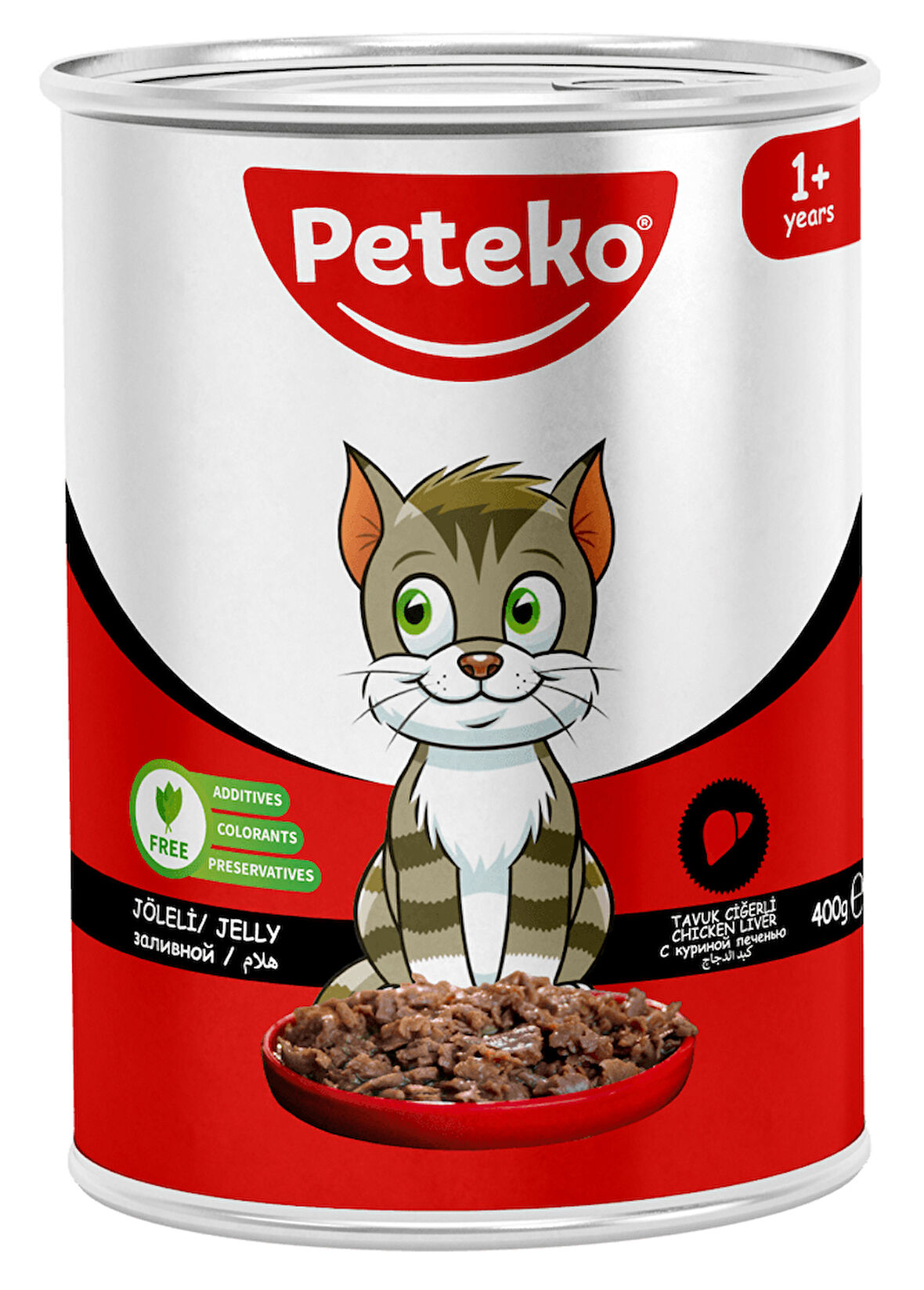 PETEKO 12 ADET JÖLELİ PARÇA ETLİ YETİŞKİN KEDİ YAŞ MAMASI TAVUK CİĞERLİ