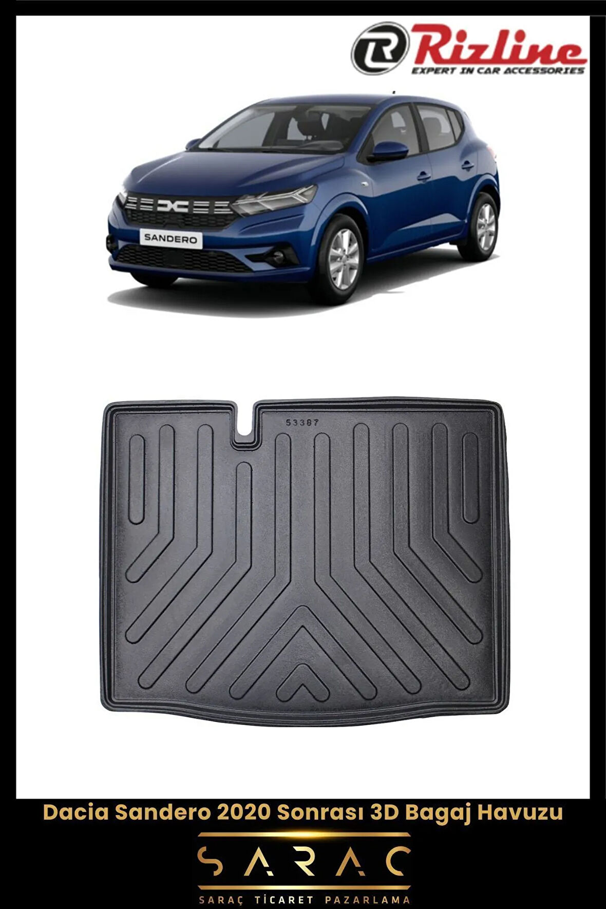 Rizline Dacia Sandero 2023 Model 3D Bagaj Havuzu