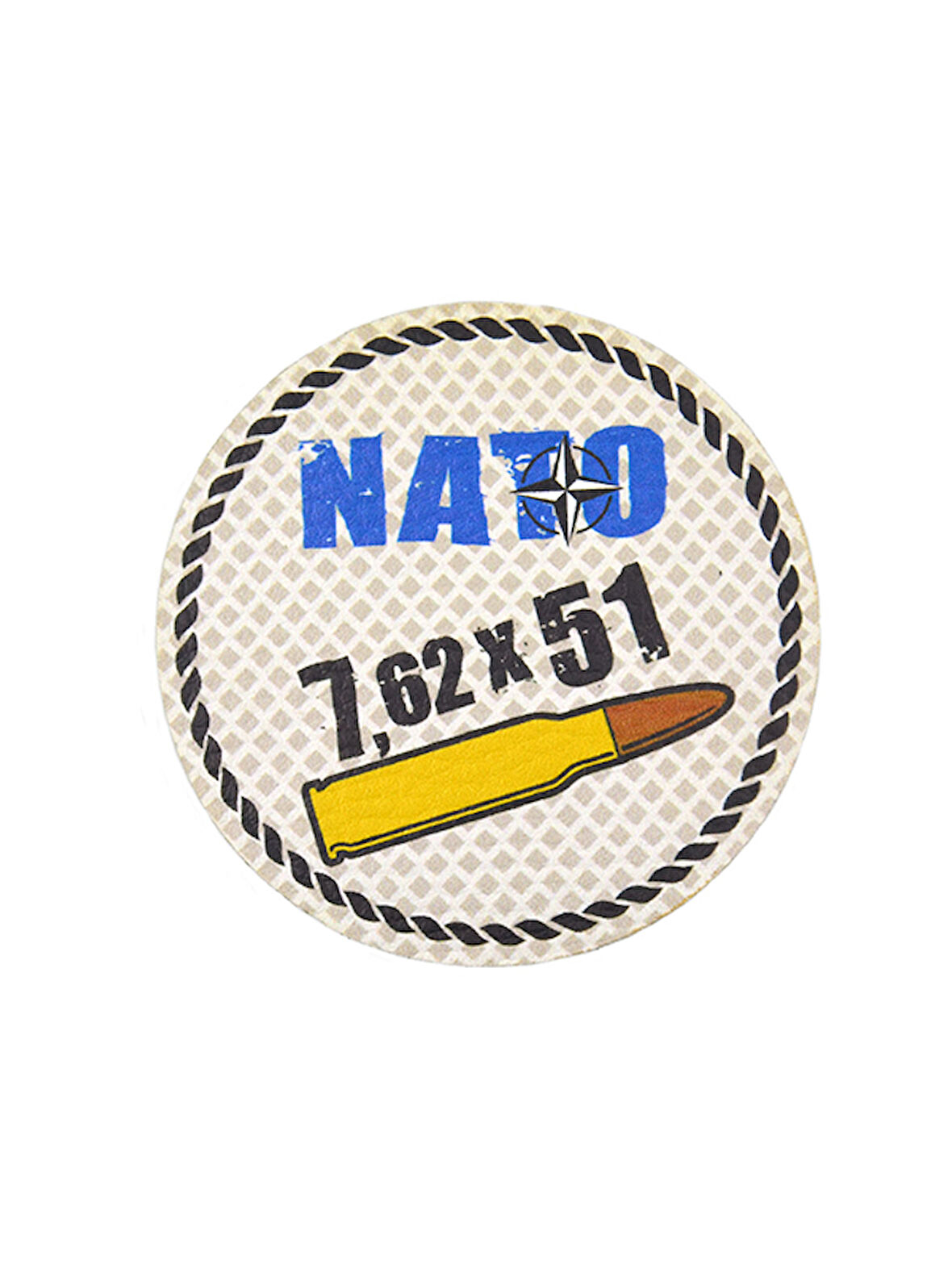 Nato 762 x 51 - Cırt - Patch - Peç - Arma - 8 cm