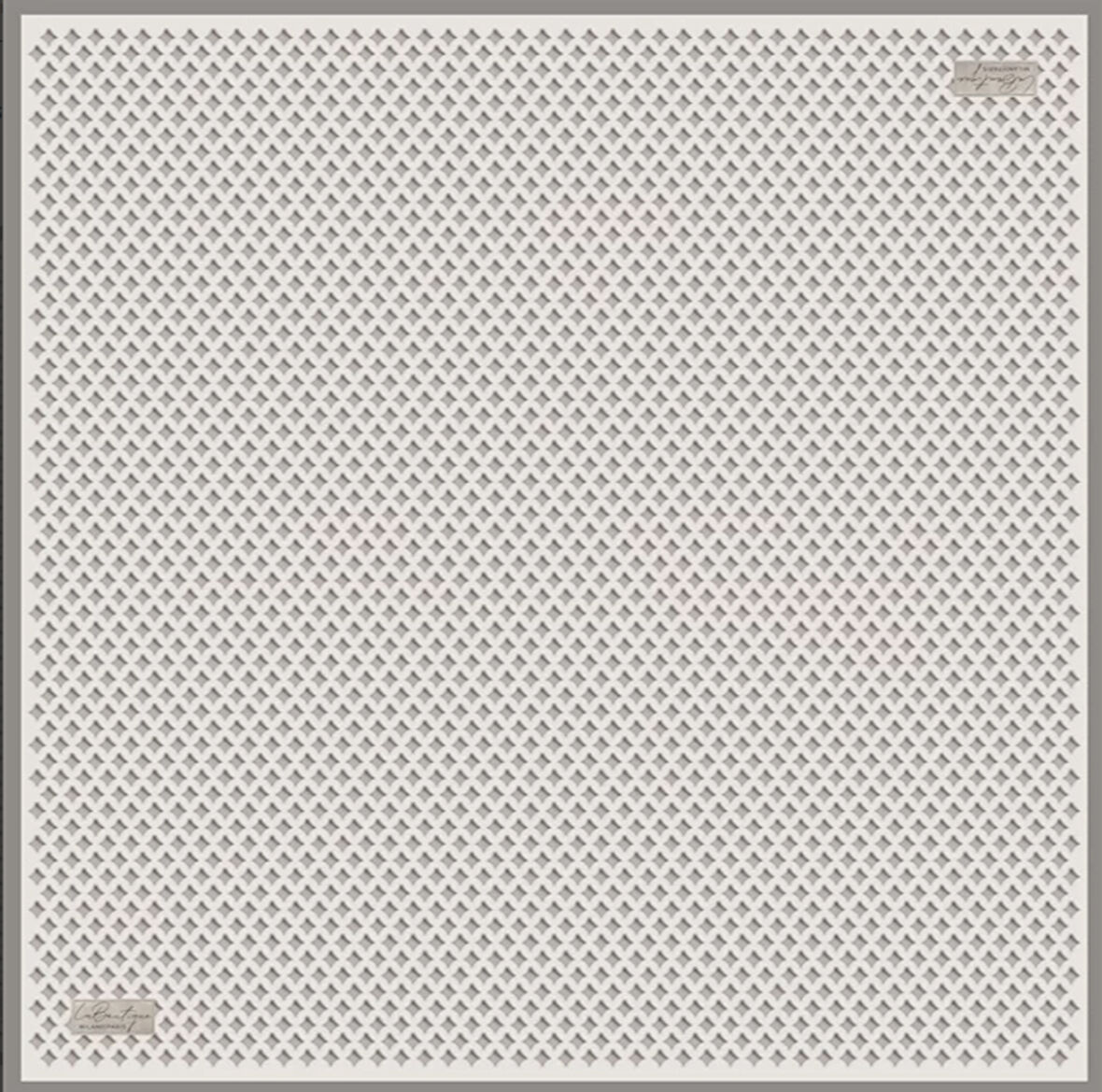 La Boutique Tivil Saf İpek Eşarp 236304 - 49072 Beyaz Karışık Desen