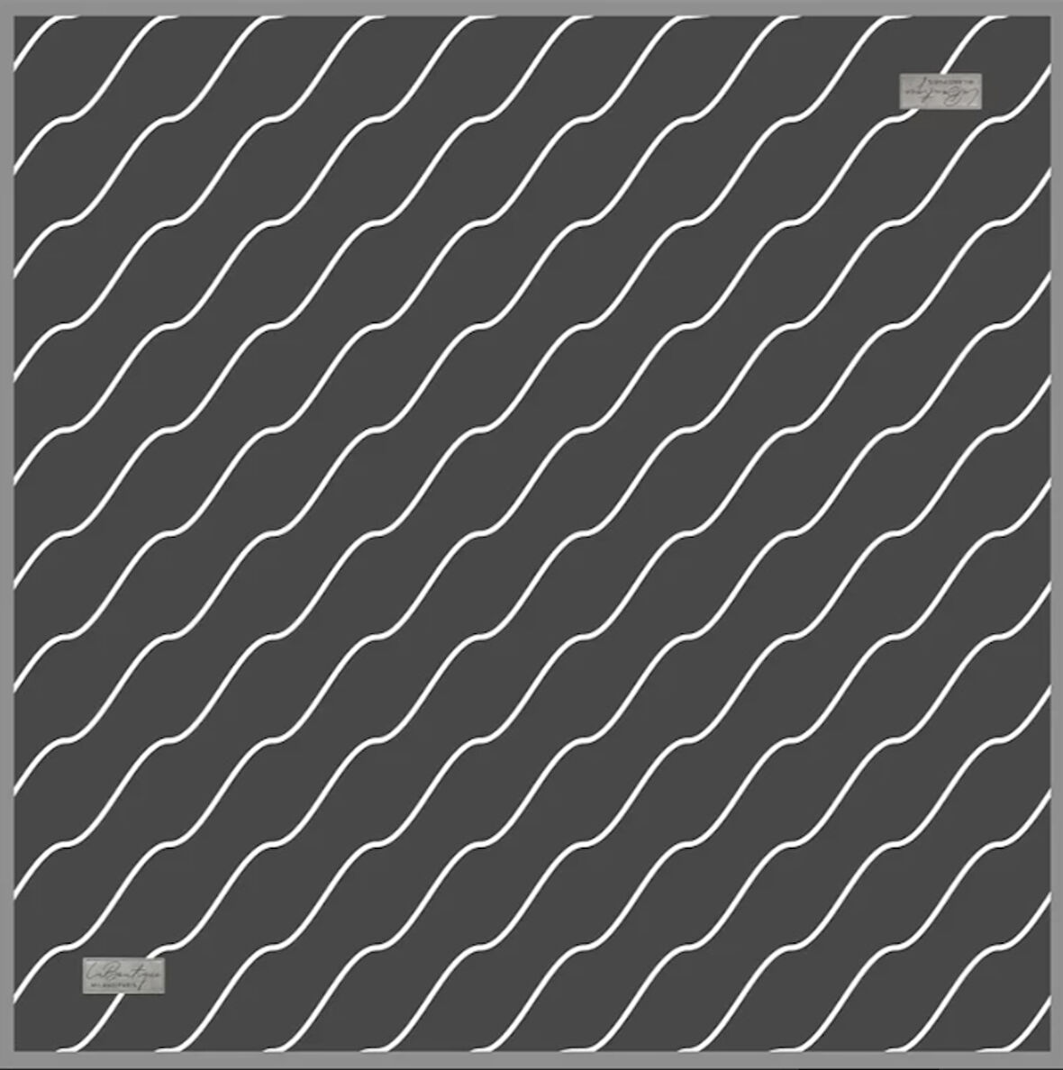 La Boutique Tivil Saf İpek Eşarp 234004 - 49080 Koyu Füme Karışık Desen