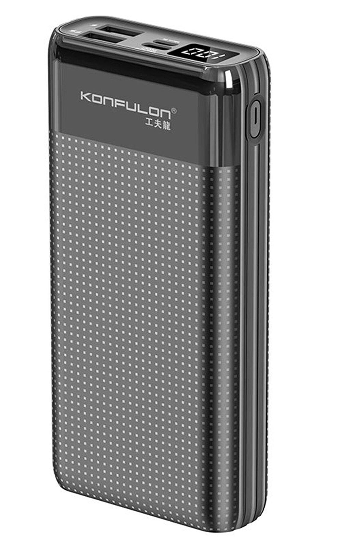 Konfulon A30 20000 mAh Hızlı Şarj Powerbank Siyah 