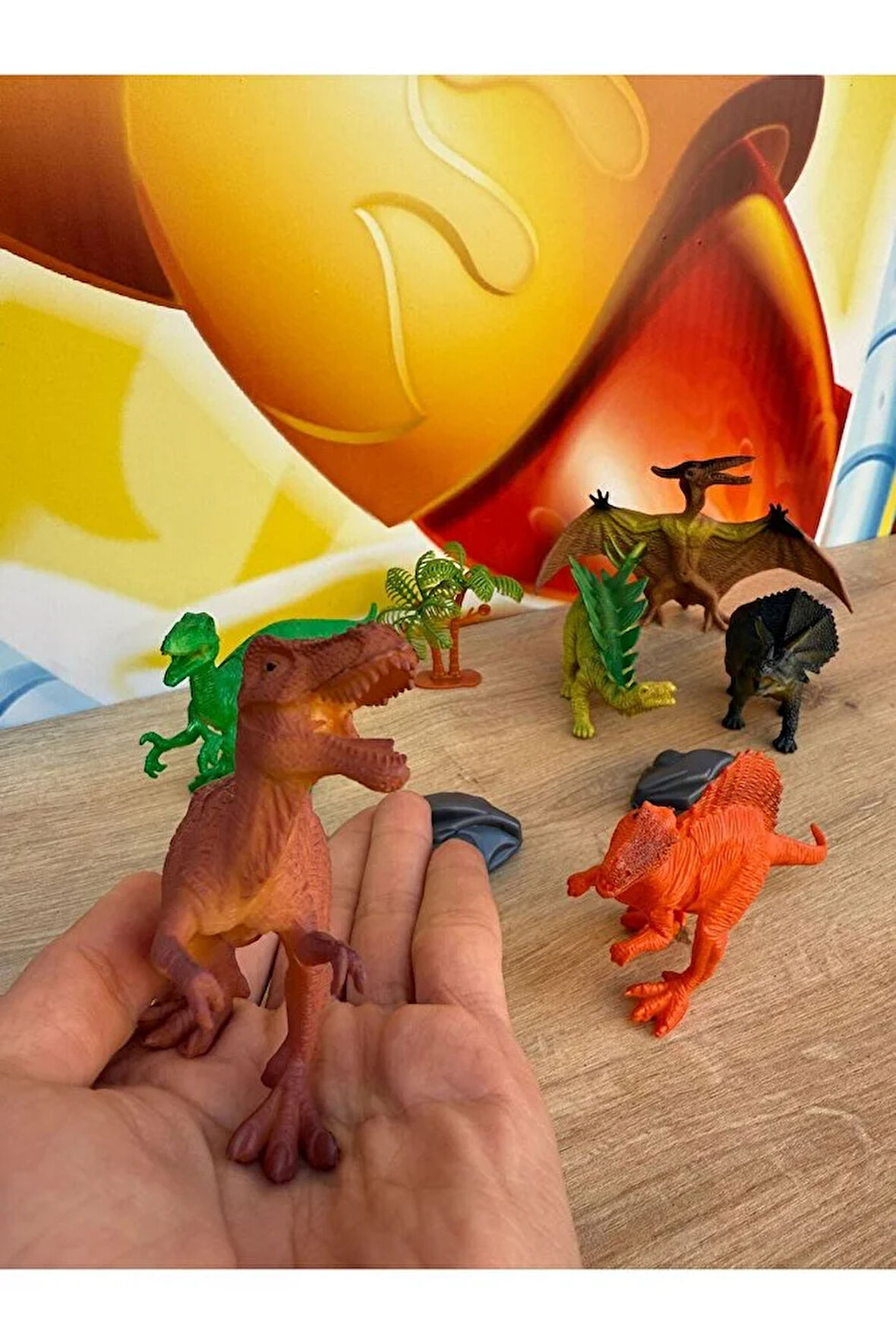 Oyuncak Dinazor Hayvan Seti Dinazorlar Oyuncak Hayvan Dinazor 9'Lu Set