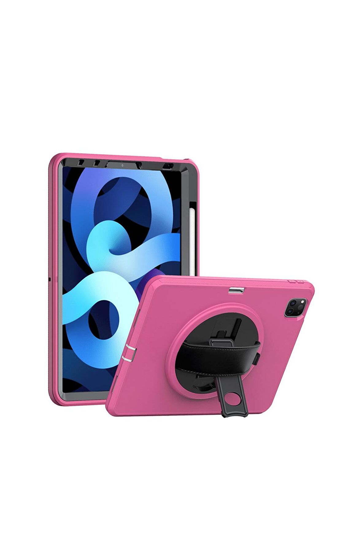 Qpen iPad Air 10.9 inç 3/4/5 Nesil Uyumlu Hand Strap Tablet Kılıfı