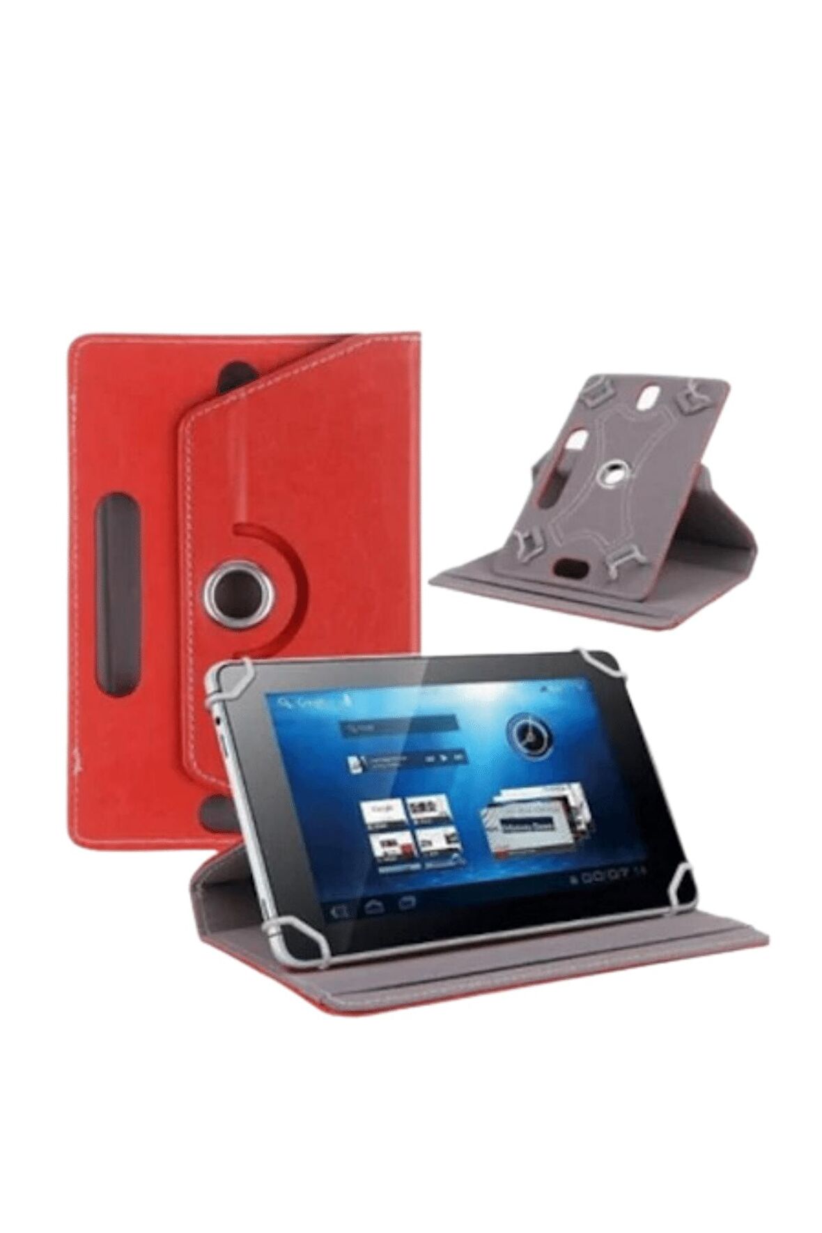 Vorcom Tablet Serisi Uyumlu Universal 10.1 inç Pu Deri Standlı Tablet Kılıfı Ultra﻿Pad-QuartzPro-S Tab7-QuartzLITE