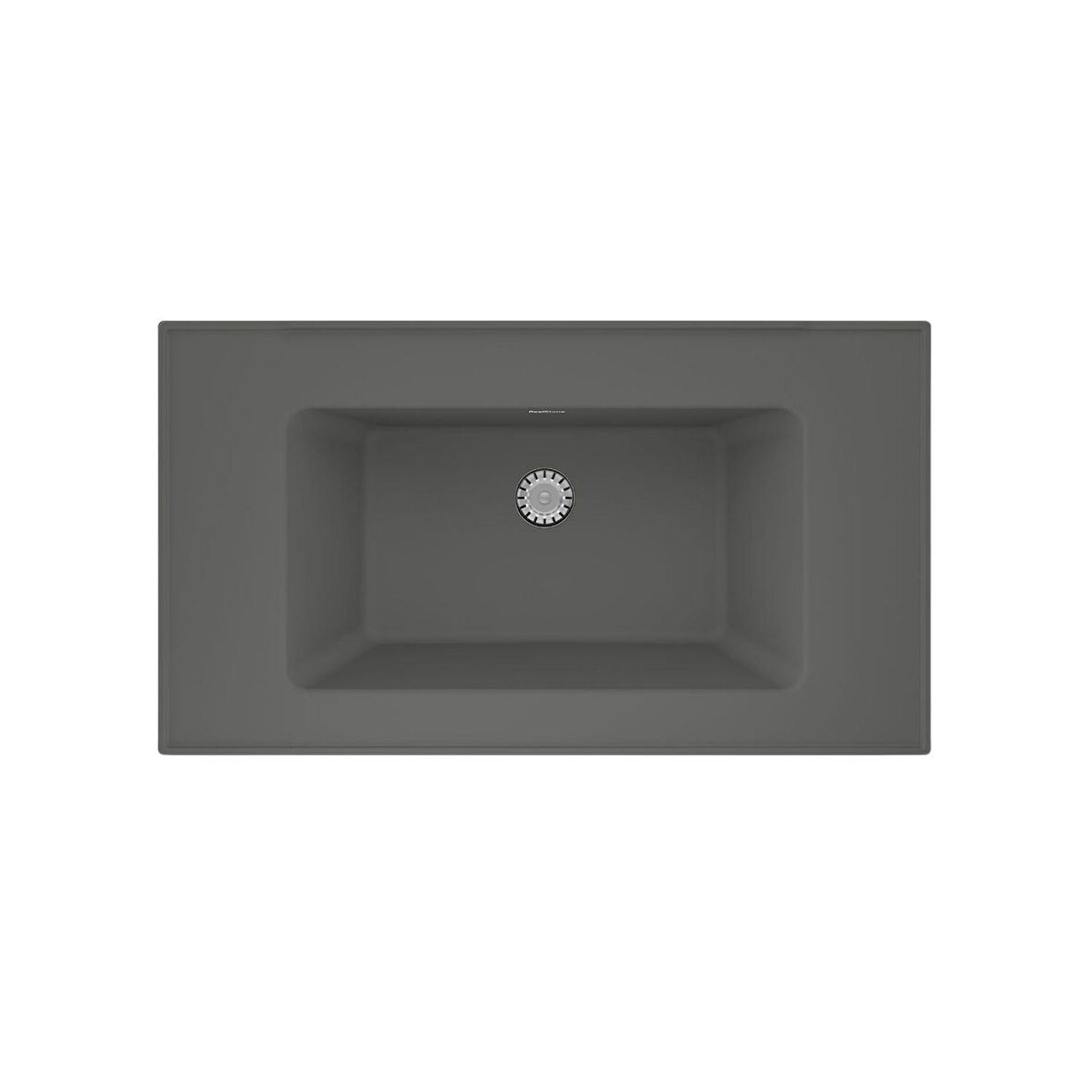 Real Stone ZENITH 80 Etajerli Gri Granit Banyo Lavabosu 80x45