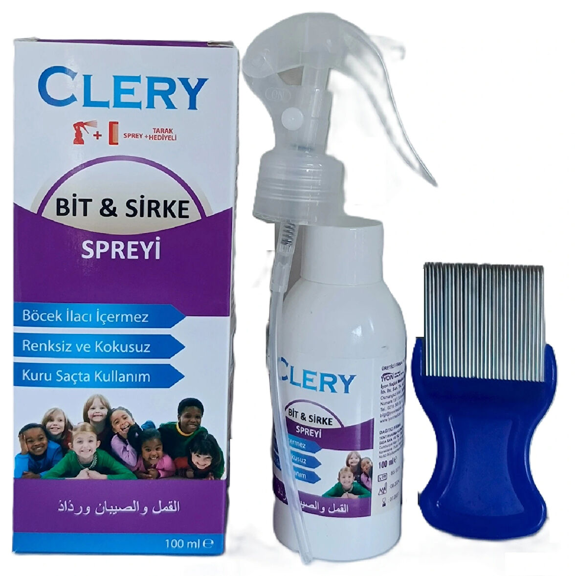 Bit ve Sirke Spreyi, Renksiz, Kokusuz, Kuru saçta kullanım, 100ml