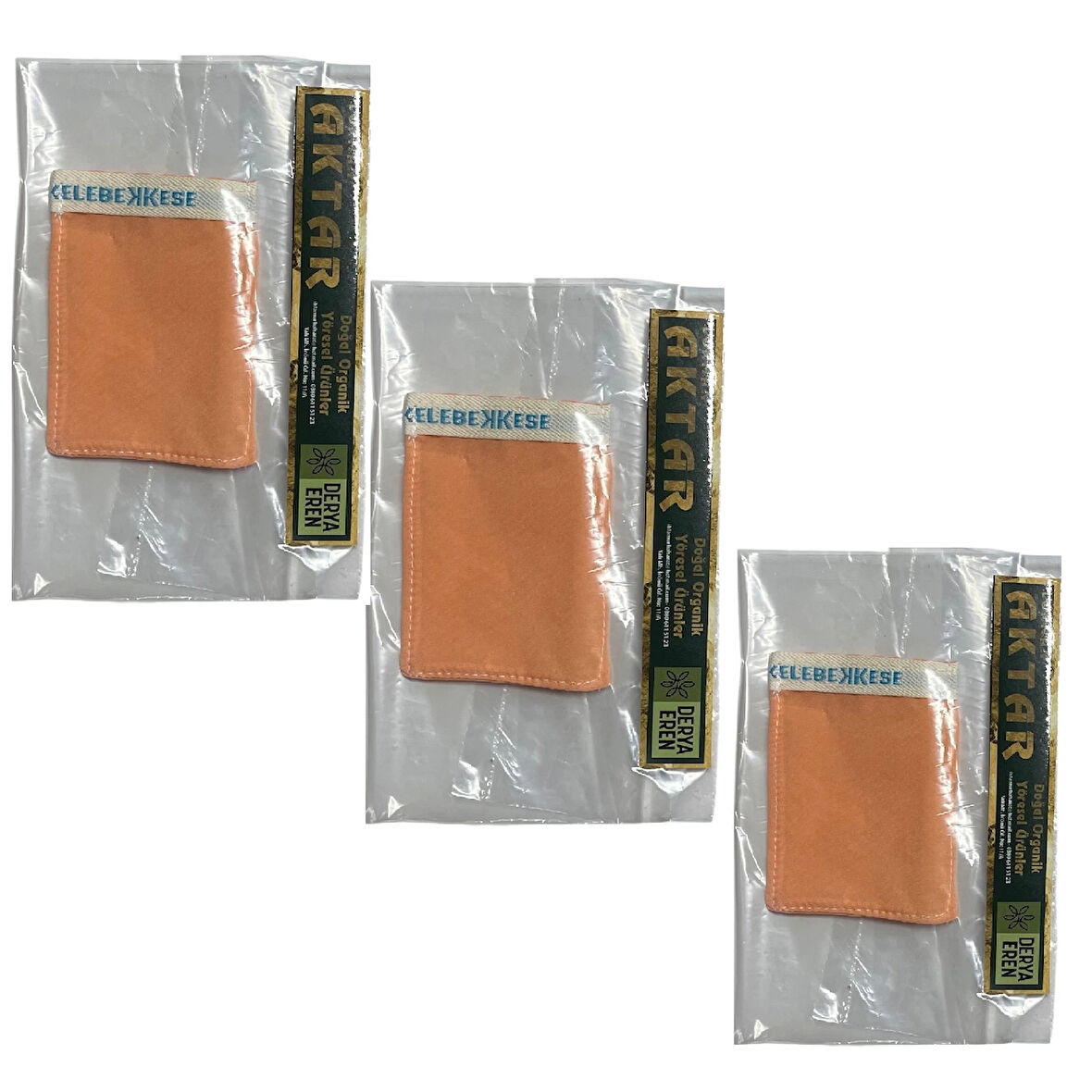 İpek Kese (Parmak geçmeli) Yüz İçin Saf ipek (7,5* 10,5cm),3 Adet, Derya Eren