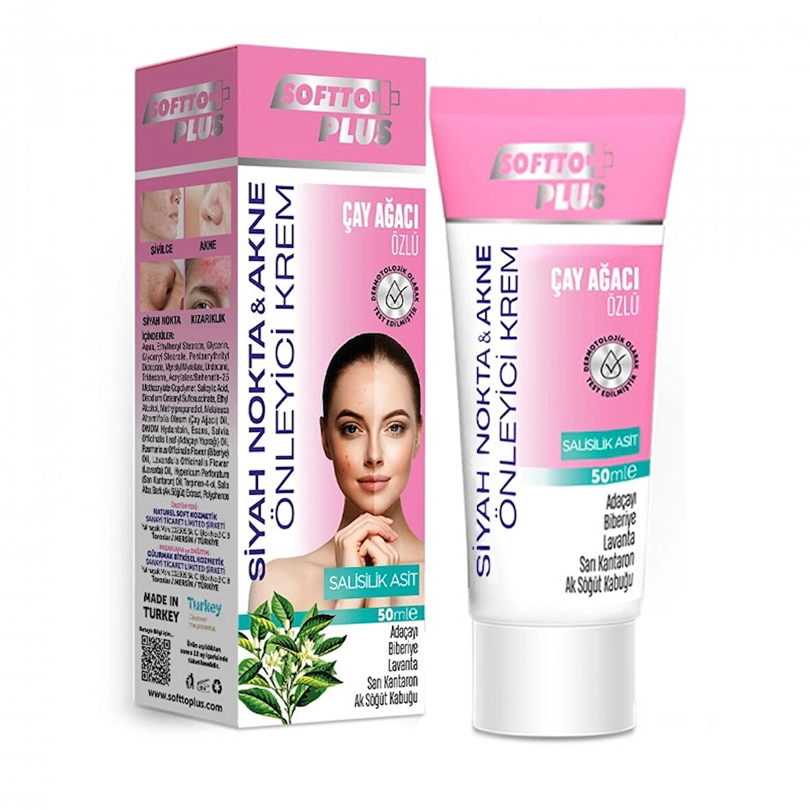 Softto Plus Siyah Nokta ve Akne Önleyici Krem 50 ML