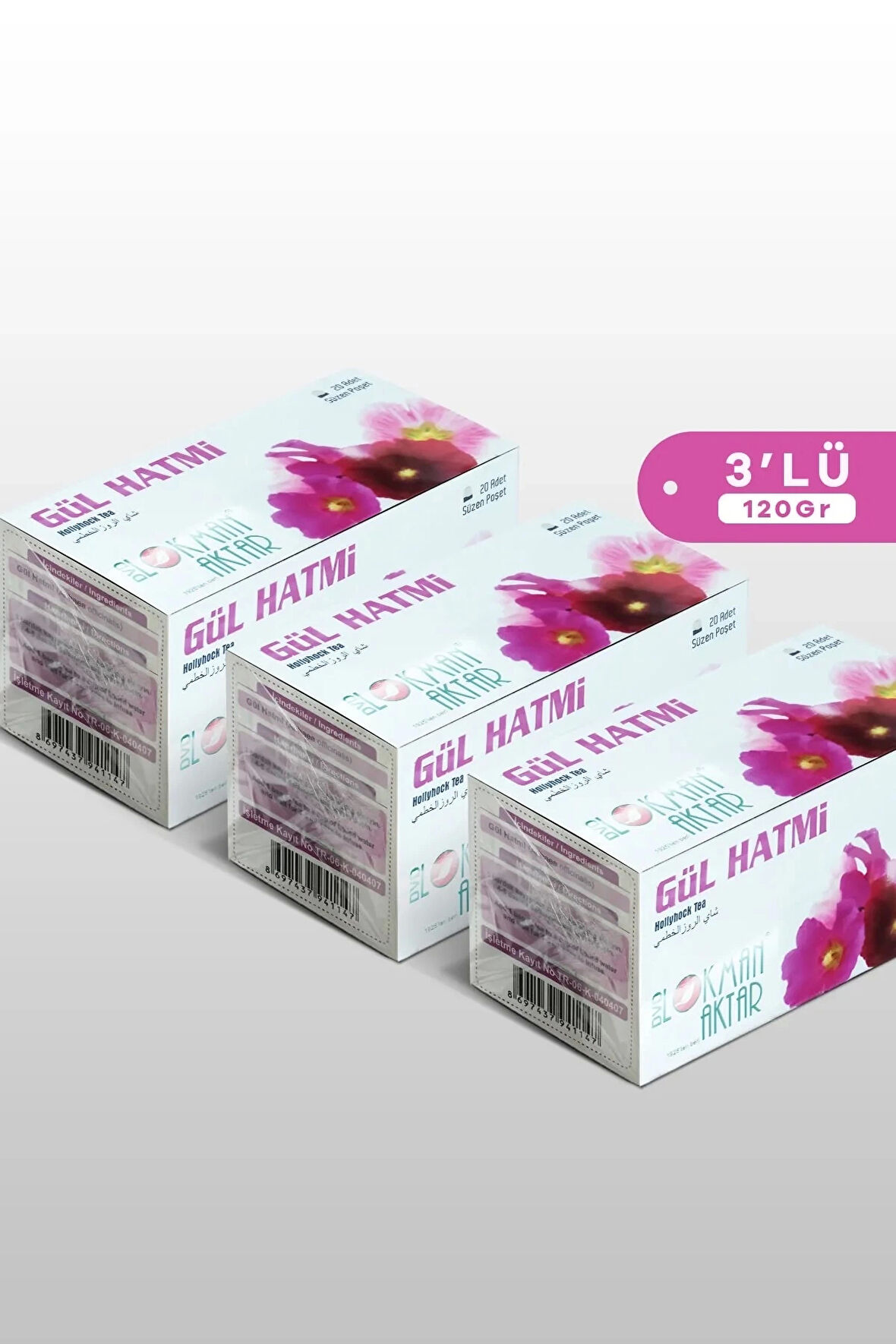 Gül Hatmi Çayı 20 'Li Süzen Poşet 3lü set