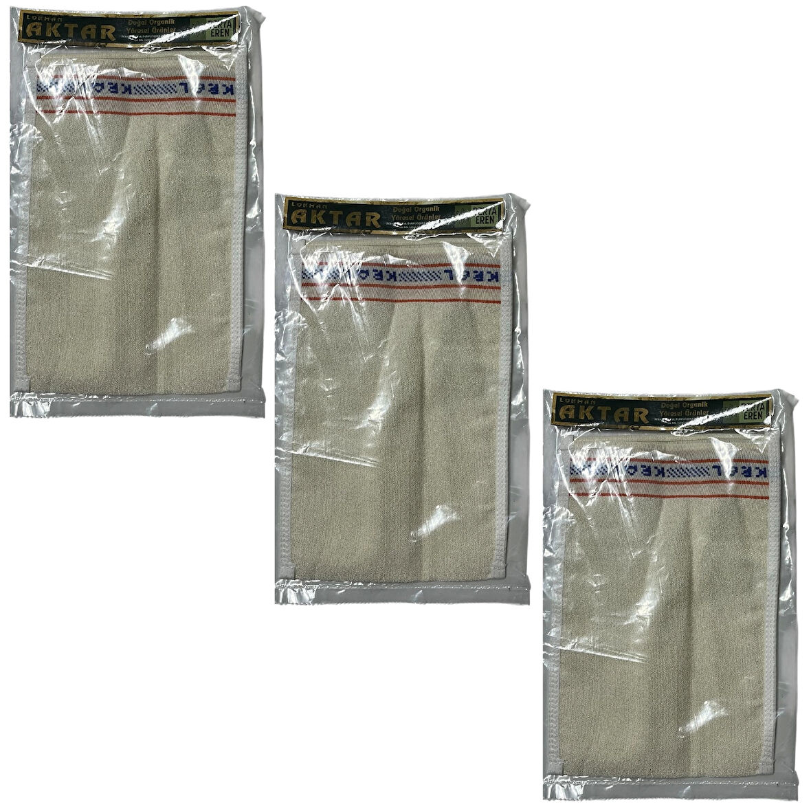 Kese %100 Floş (El geçmeli) 450 GSM (18,5 * 26cm),3 Adet, Derya Eren