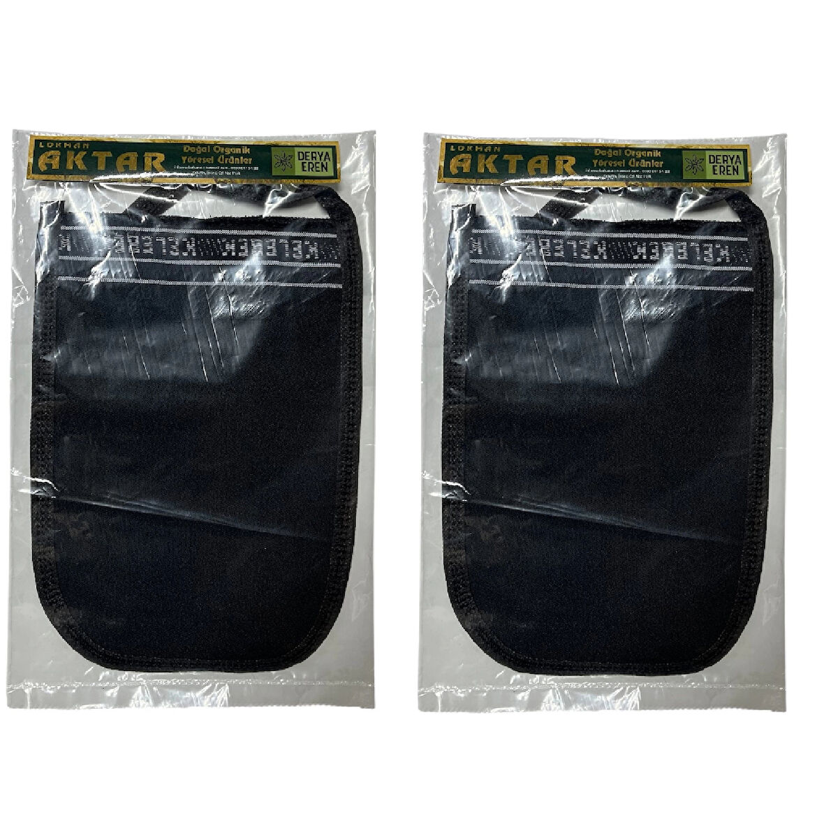 Kese Siyah %70 Floş (El geçmeli) 300 GSM (17 * 25cm),2 Adet, Derya Eren