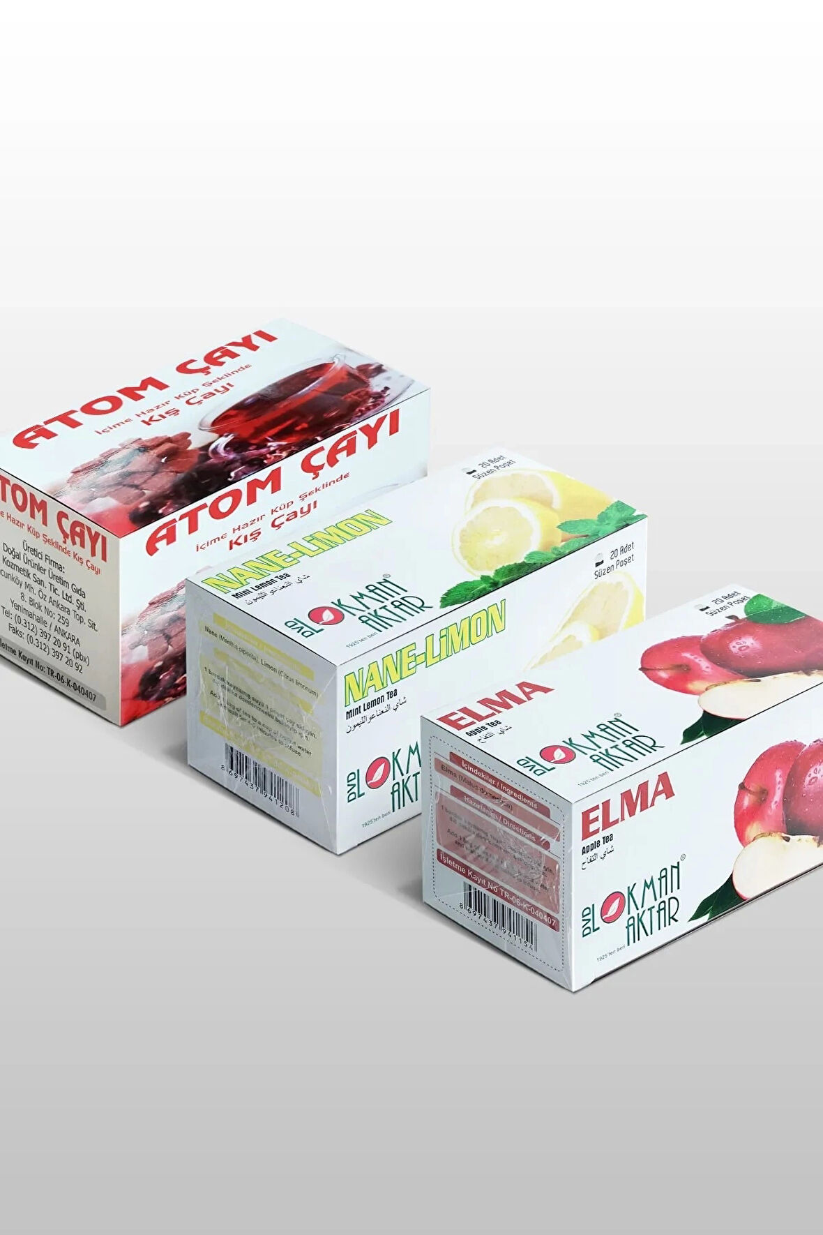 Atom, Nane Limon, Elma Çayı 20 'Li Süzen Poşet 3lü set