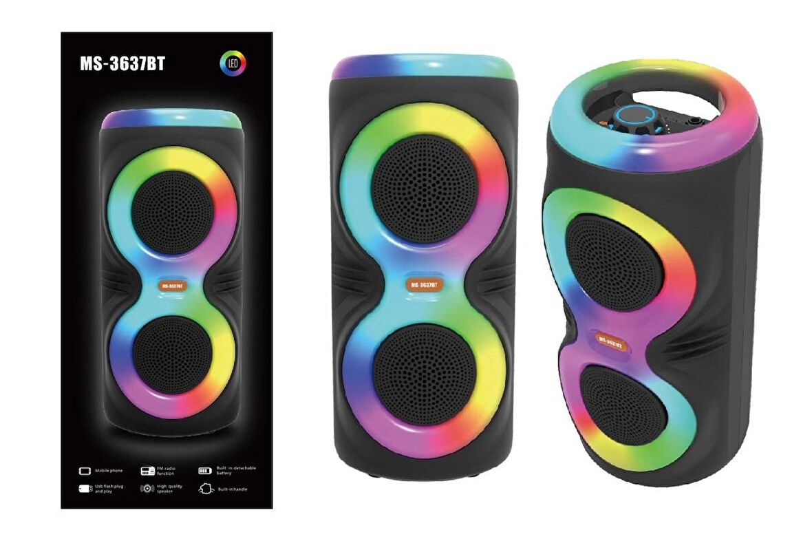 BLUETOOTH,SD,USB BAĞLANTILI RGB IŞIKLI SPEAKER