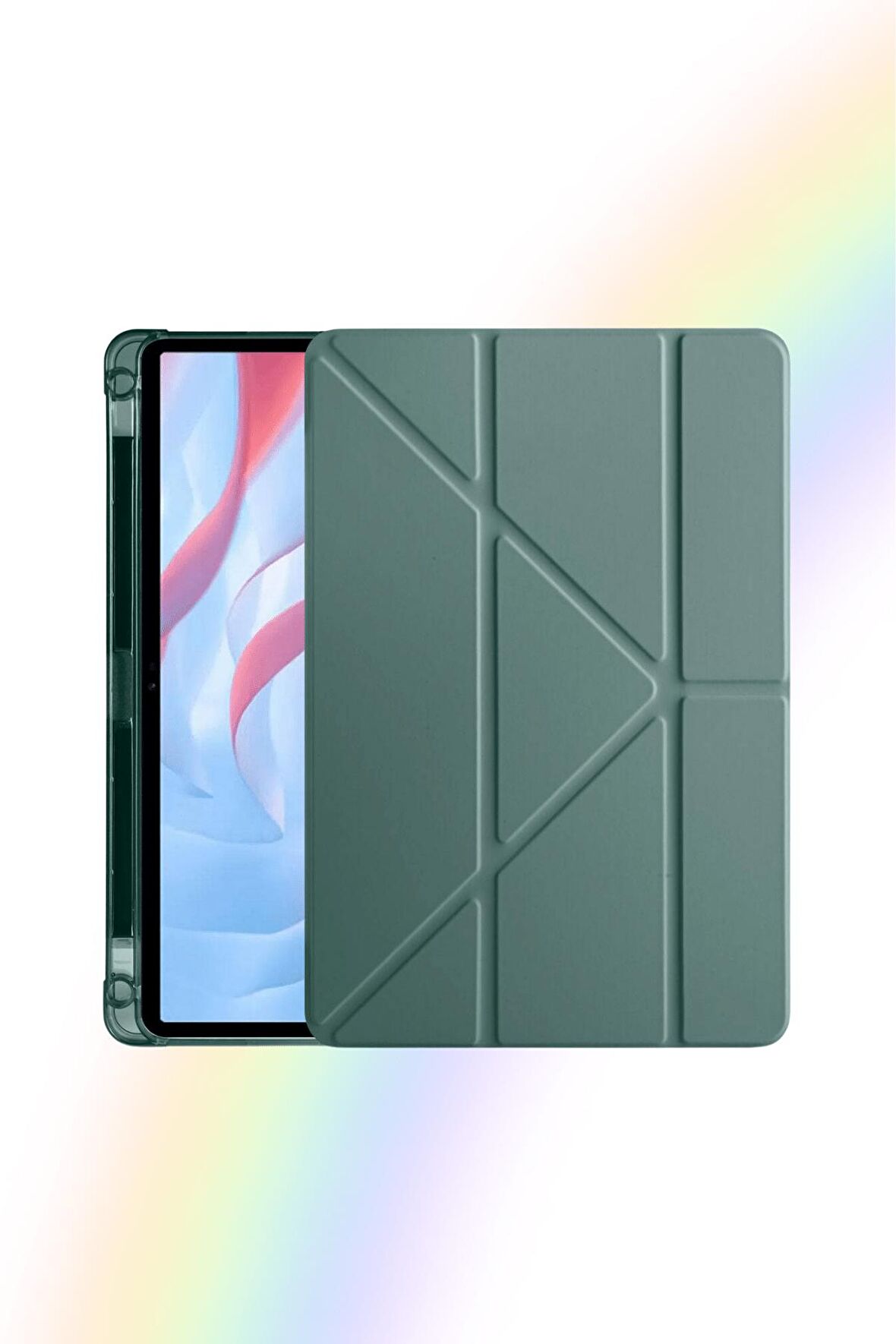 Galaxy Tab A9 8.7 İnç 2023 Uyumlu Fuchsia Kalem Bölmeli Akıllı Tablet Kılıfı