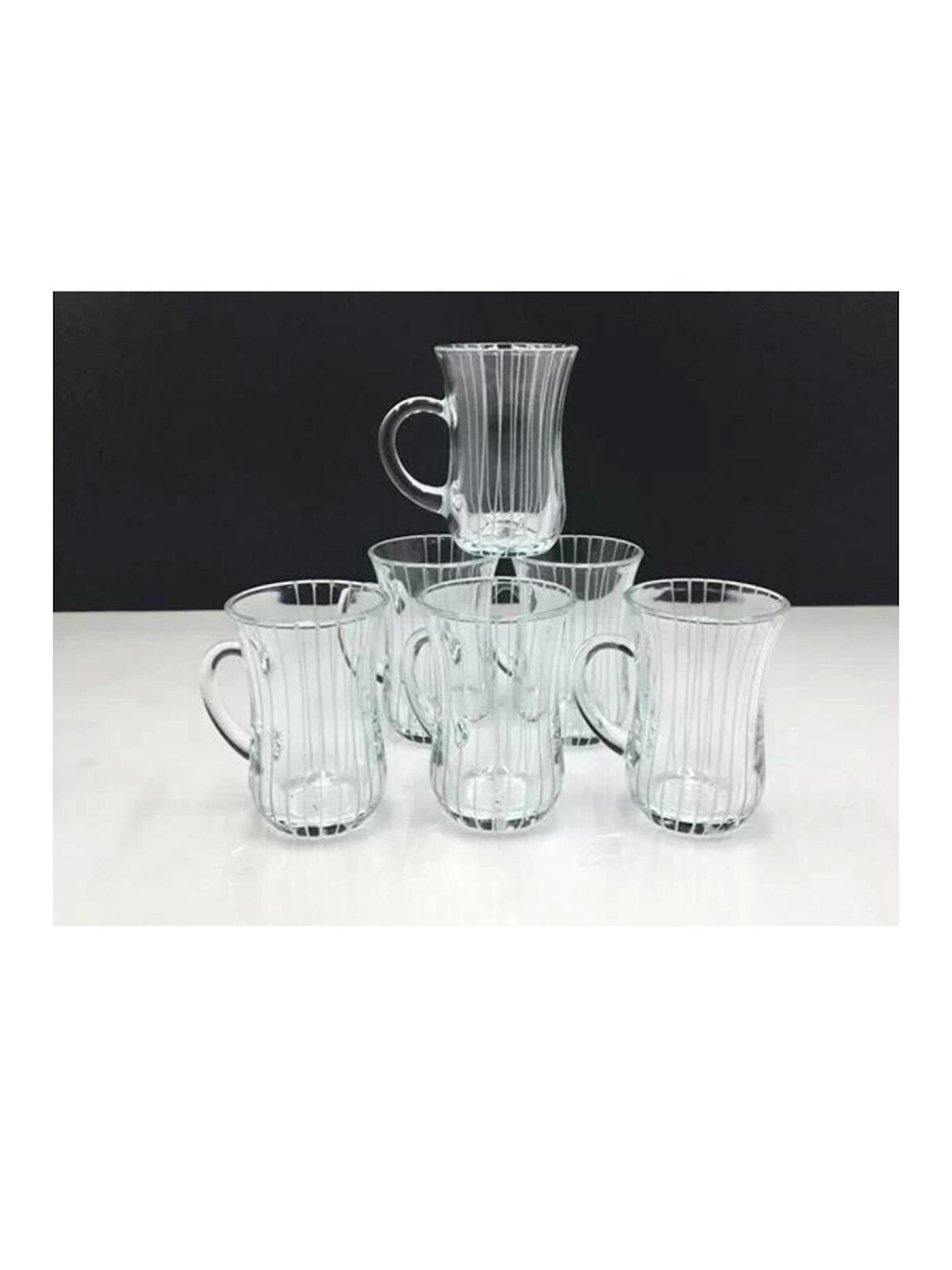 Paşabahçe 55411 Yağmur Kulplu Bardak 6 Lı