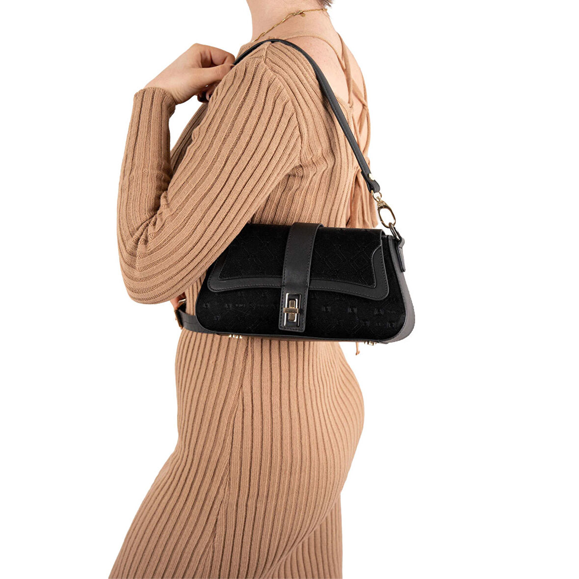 Silver Polo  Kadın Çapraz Çanta 1177-46295 SILVER POLO ÇAPRAZ Kadın ÇANTASI M158 SİYAH-NOVA SİYAH