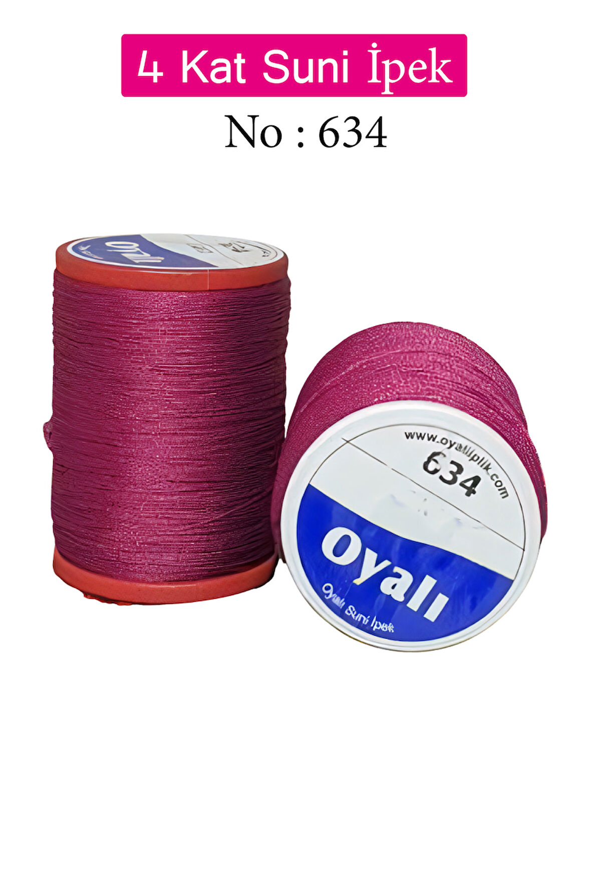 Oyalı 4 Kat Suni İpek İplik İğne Oyası Boncuk İpi Tığ Oyası No:634