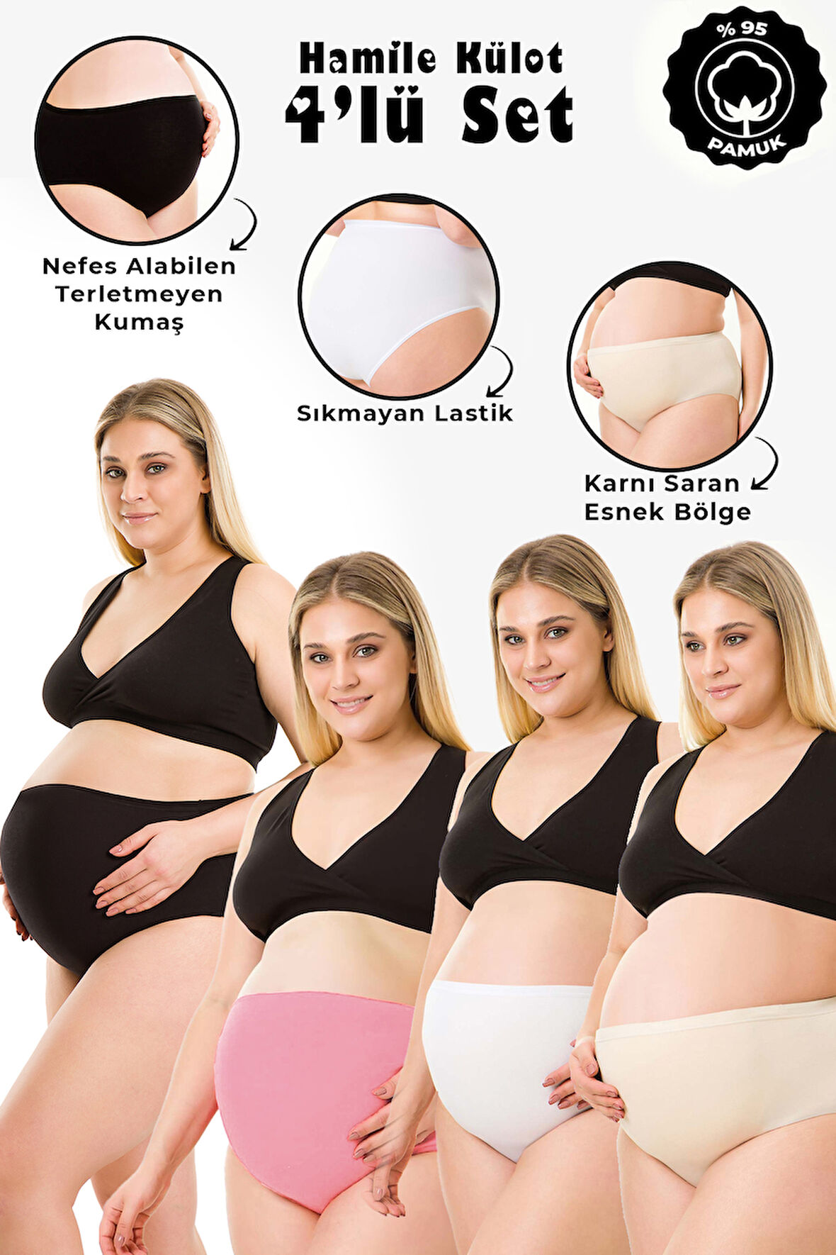 4LÜ SET HAMİLE KÜLOT 