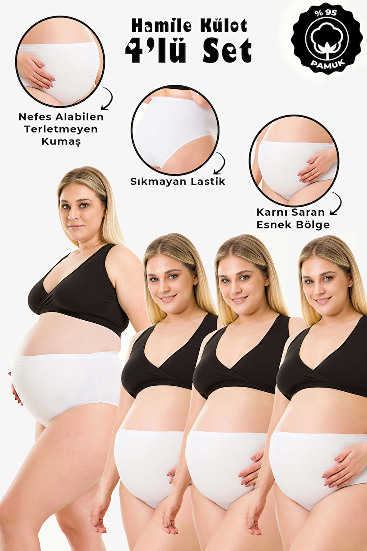 4LÜ SET HAMİLE KÜLOT 