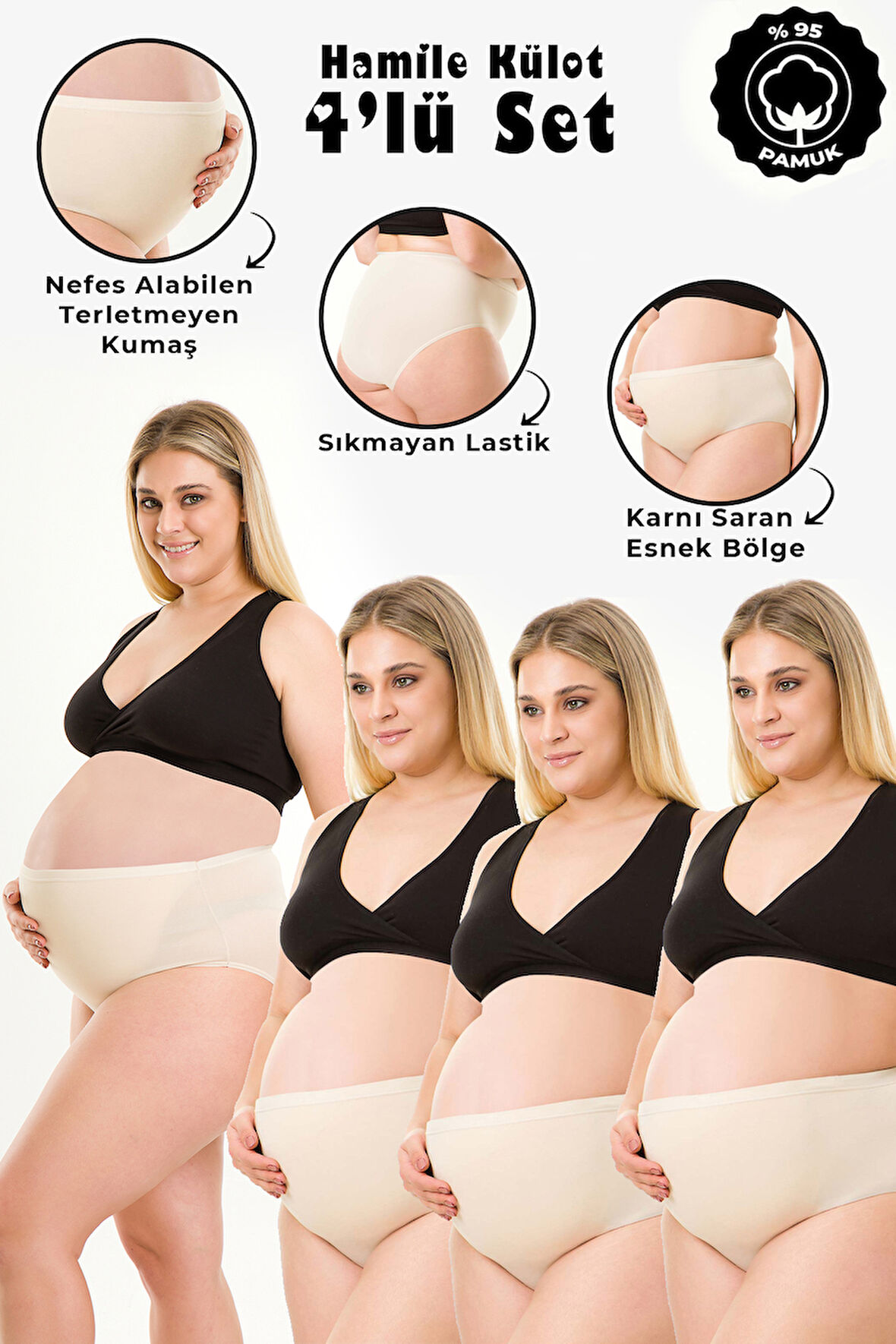 4LÜ SET HAMİLE KÜLOT 