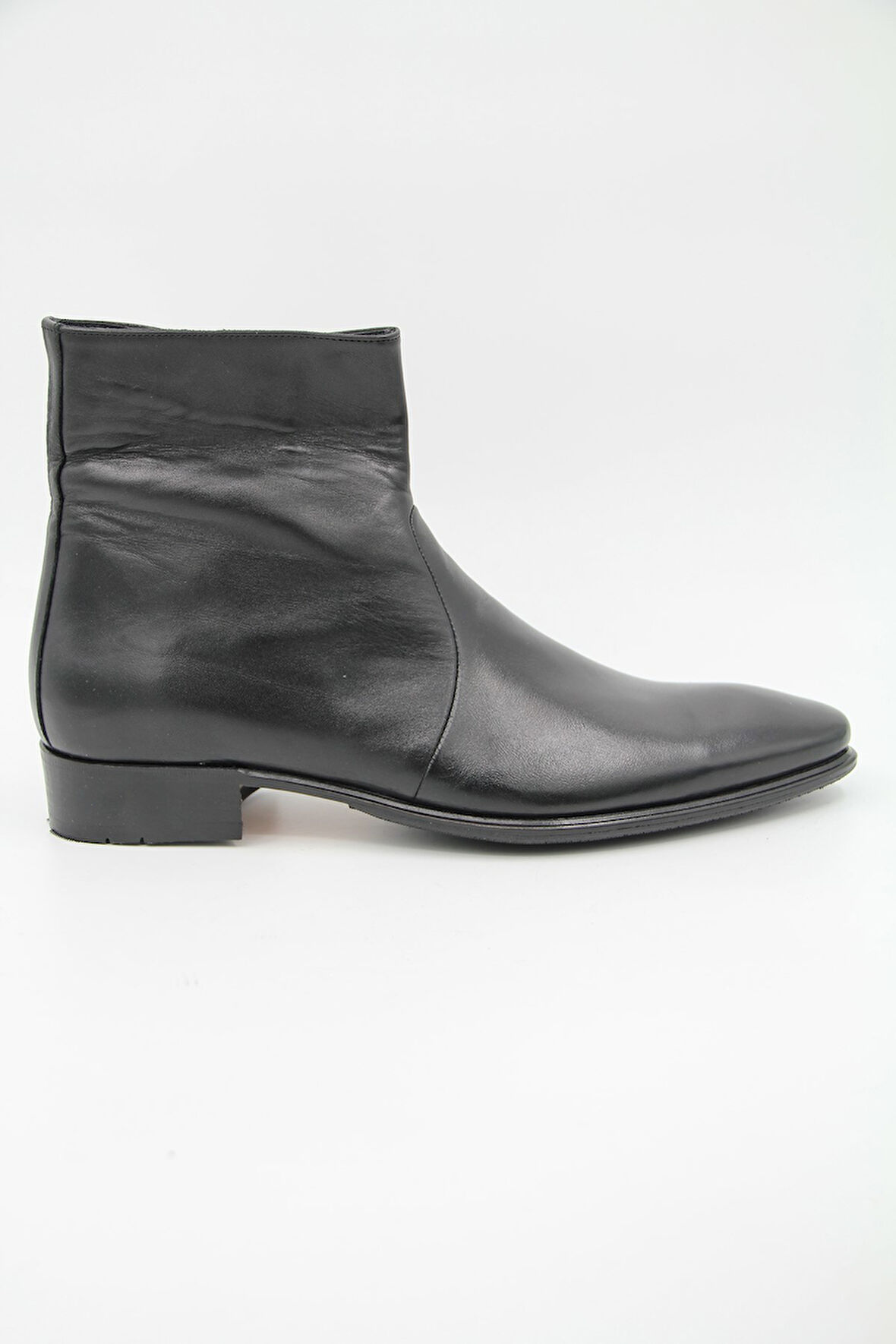 Viya 300 Erkek Hakiki Deri Kösele Klasik  Bot - Siyah