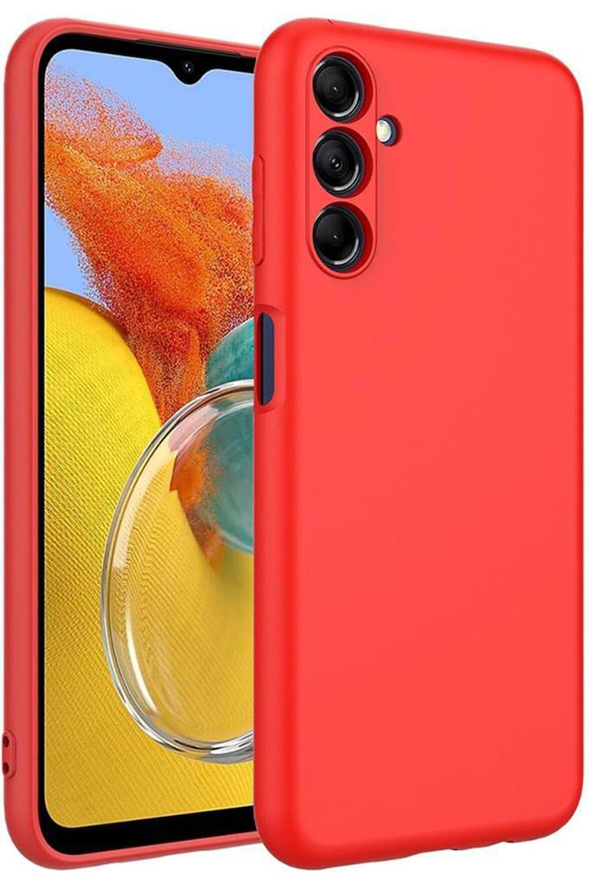 Galaxy M14 Kılıf Lansman Tasarım İç Yüzeyi Kadife Silikon