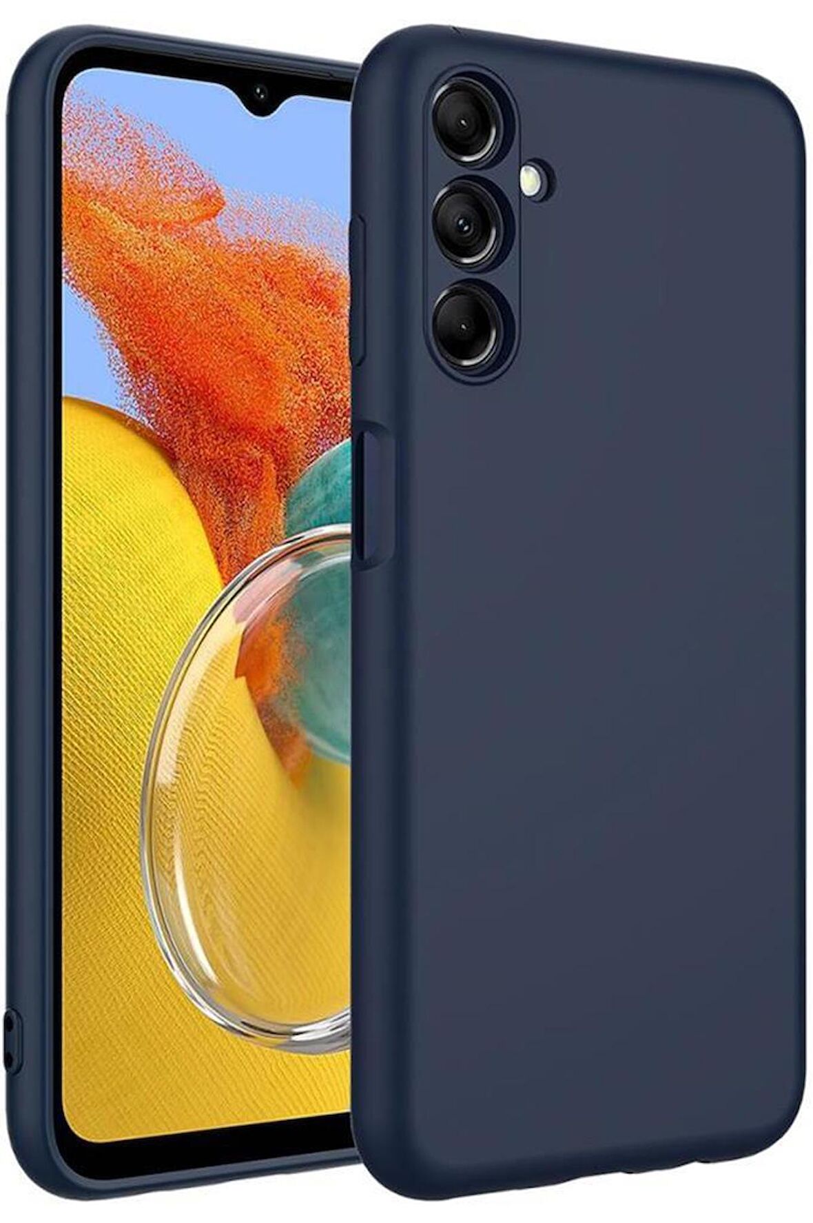 Galaxy M14 Kılıf Lansman Tasarım İç Yüzeyi Kadife Silikon