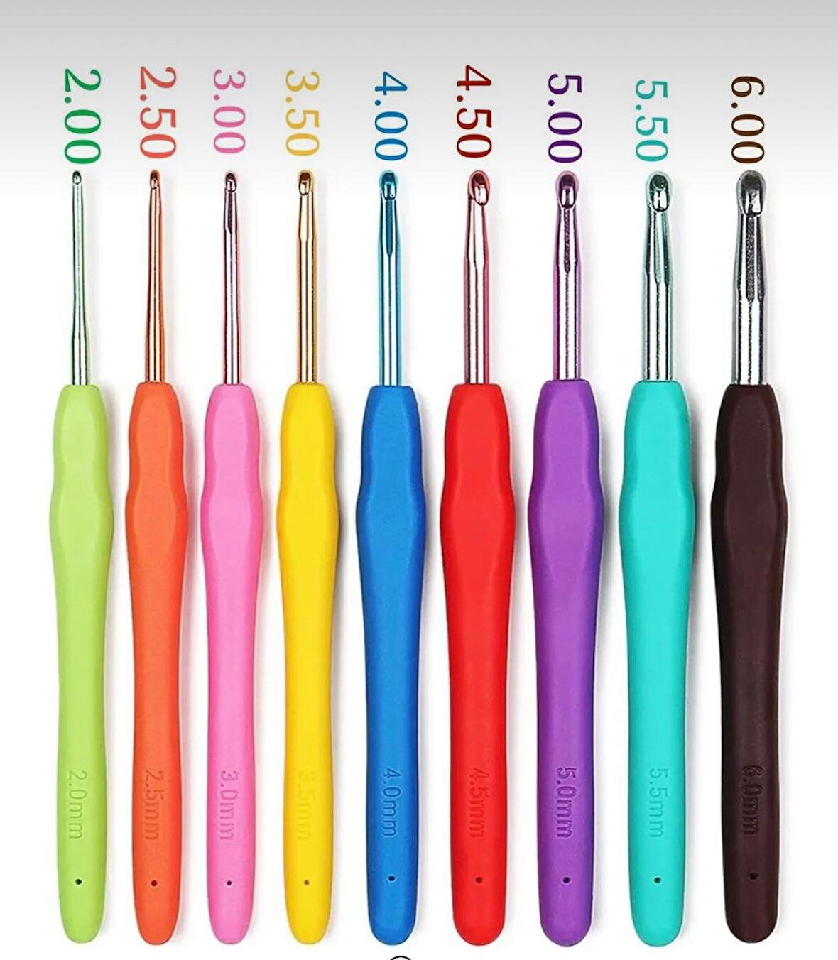 Silikon Saplı Tığ Seti (2)-(2,5)-(3)-(3,5)-(4)-(4.5)-(5)-(5.5)-(6) No 9 lu Tığ Seti
