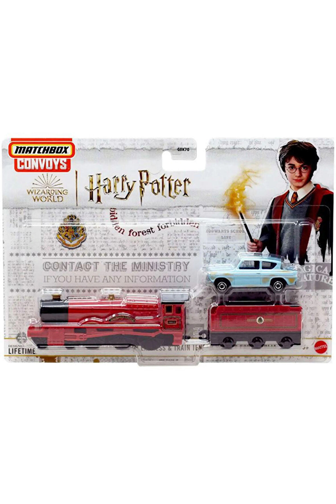 Matchbox Convoys Harry Potter Hogwarts Express & Train Tender \ 1962 Ford Anglia (1/64)