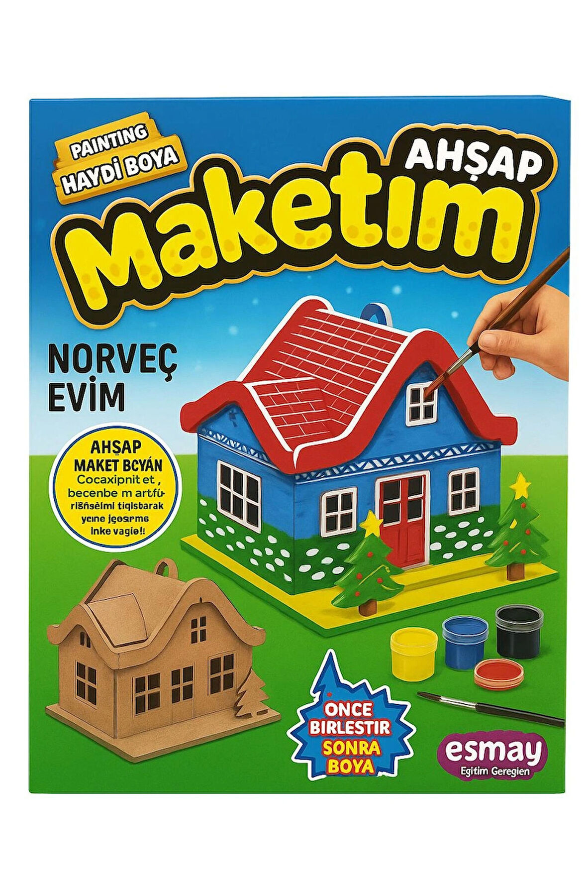 Ahşap Maketim – Norveç Evim Boyama Seti