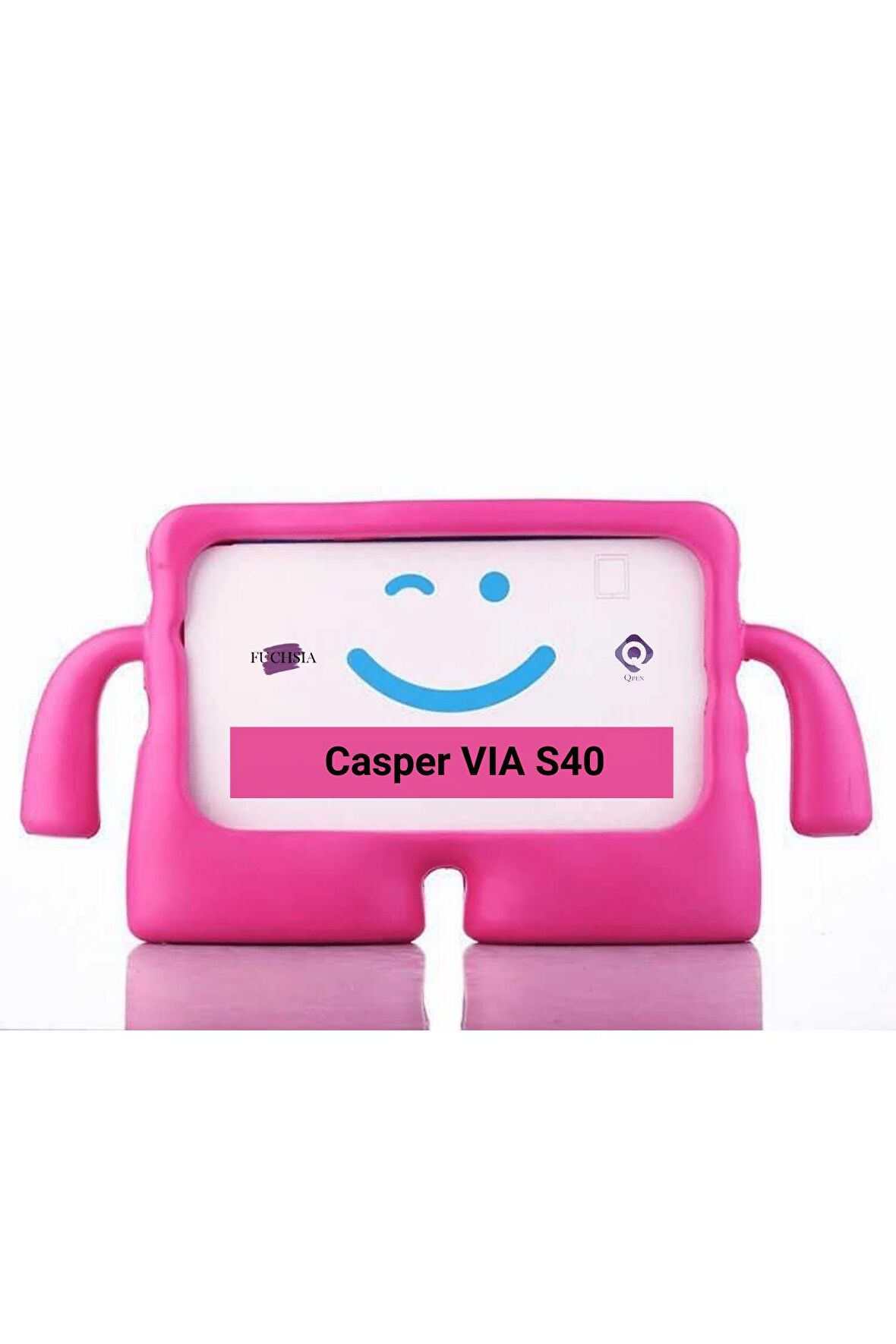 Via S40 10.4 inç Uyumlu Fuchsia iBuy Standlı Eğlenceli Çocuk Ruhlu Tablet Kılıfı