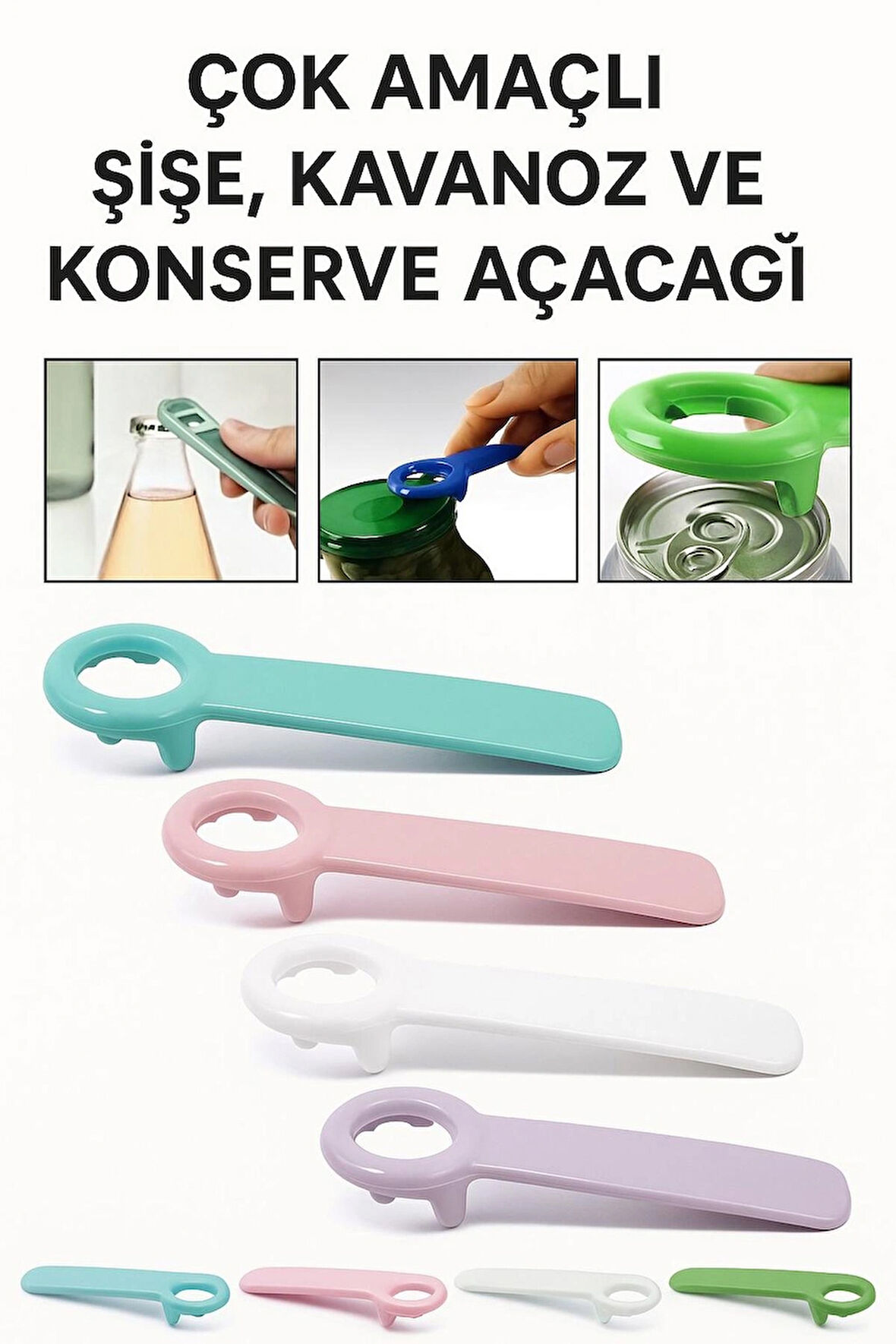 1 adet Çok Amaçlı Şişe, Kavanoz ve Konserve Açacağı