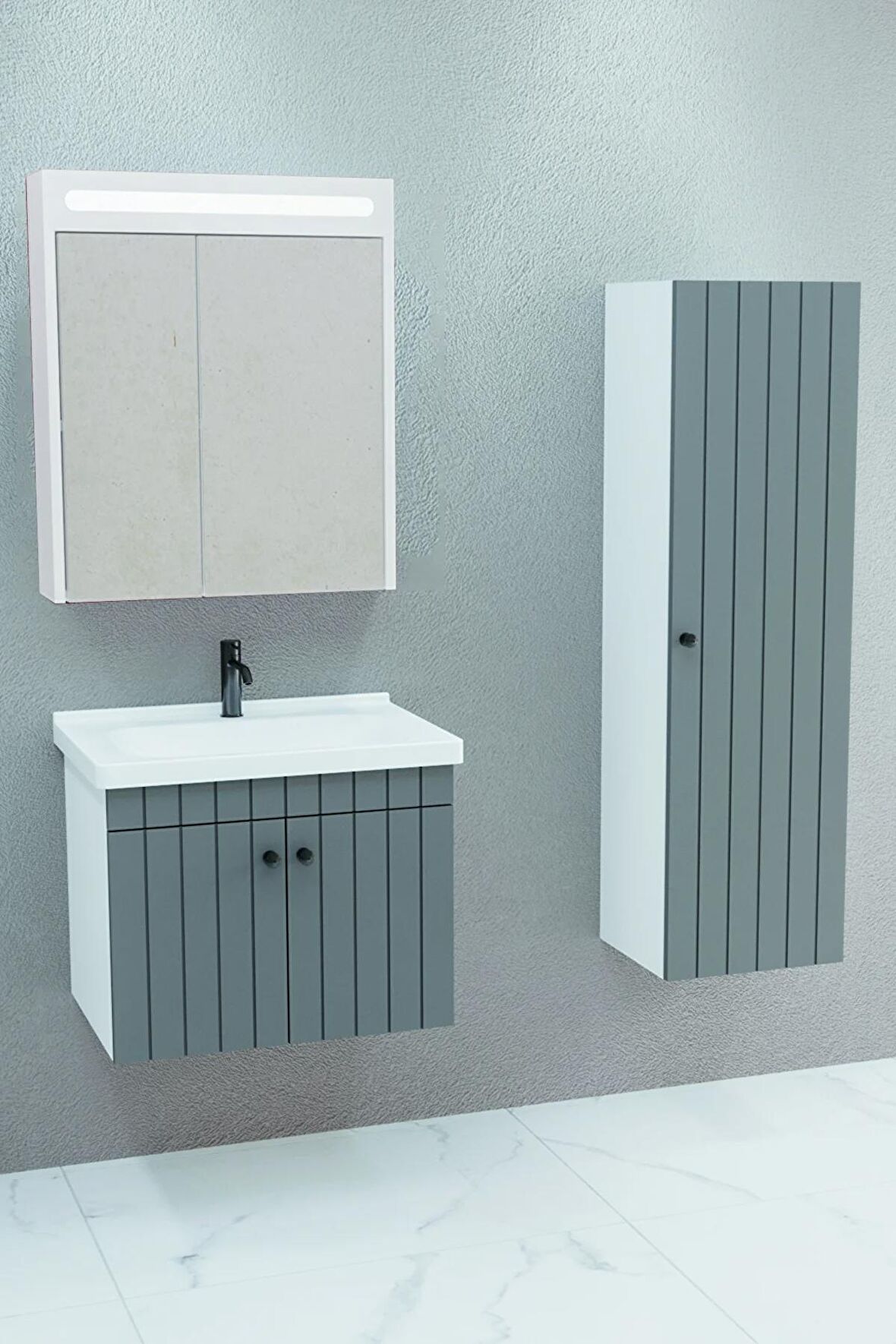 
Avien 65 Cm Banyo Dolabı Npl Led Aynalı - Boy Dolap Dahil