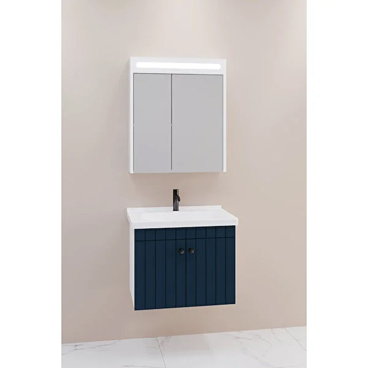 Avien 65 Cm Banyo Dolabı Npl Led Aynalı - Boy Dolap Hariç