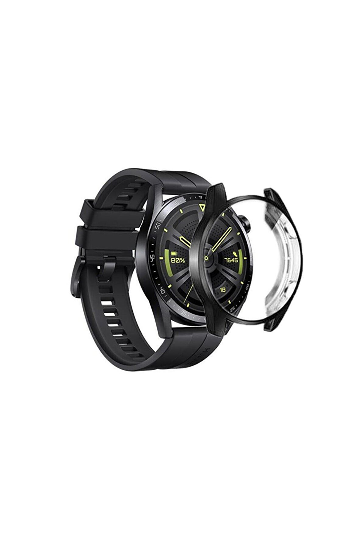 Huawei Watch Gt3 46mm 360 Tam Koruma Silikon Kılıf