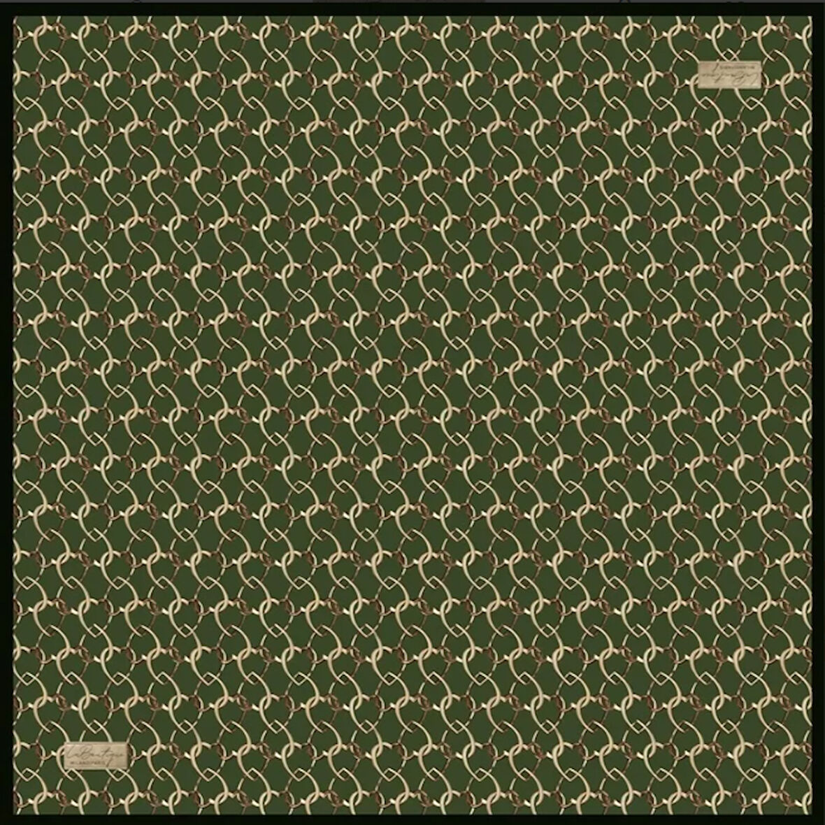 La Boutique Tivil Saf İpek Eşarp 236606 - 49067 Yeşil  Karışık Desen