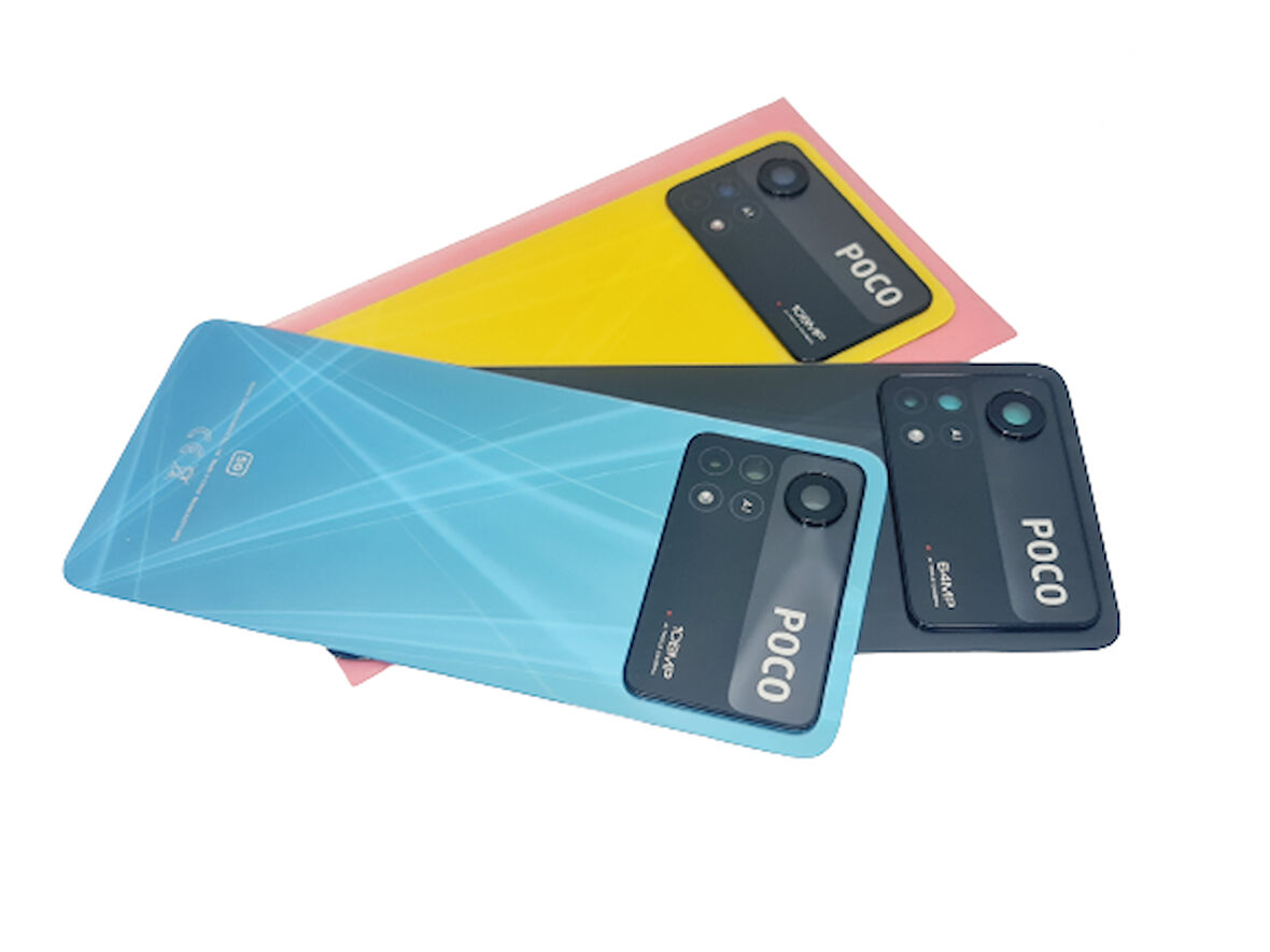 Tkgz Xiaomi POCO X4 PRO Arka Kapak (FULL Kamera Lensli ORJİNAL) SARI
