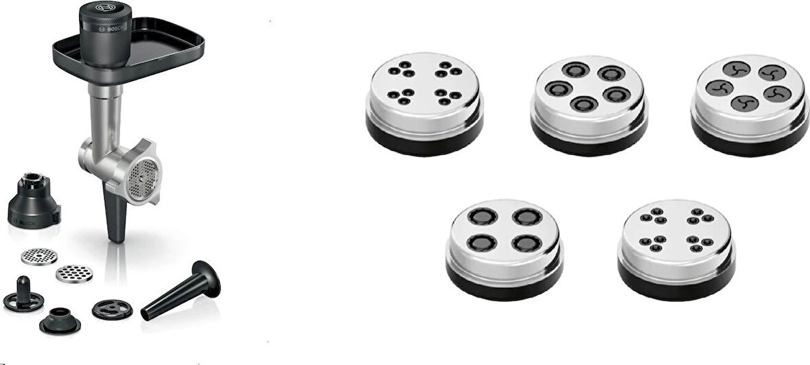 MUMS6ZS00 Mutfak Şefi Kıyma Aparatı ve Makarna Diksleri Aksesuar 2 Li