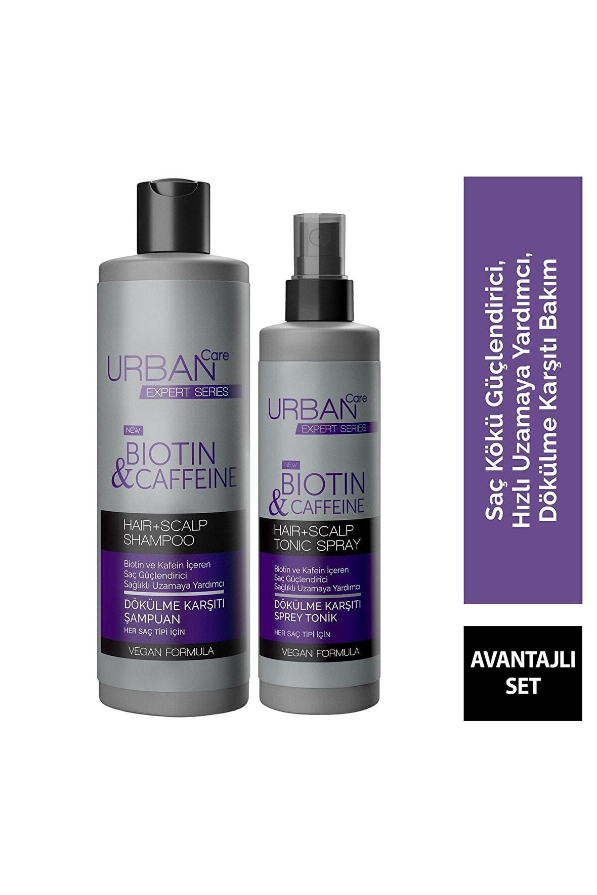 Expert Biotin Ve Kafein Dökülme Karşıtı Şampuan+tonik-hızlı Uzamaya Yardımcı-vegan 2'li Set.